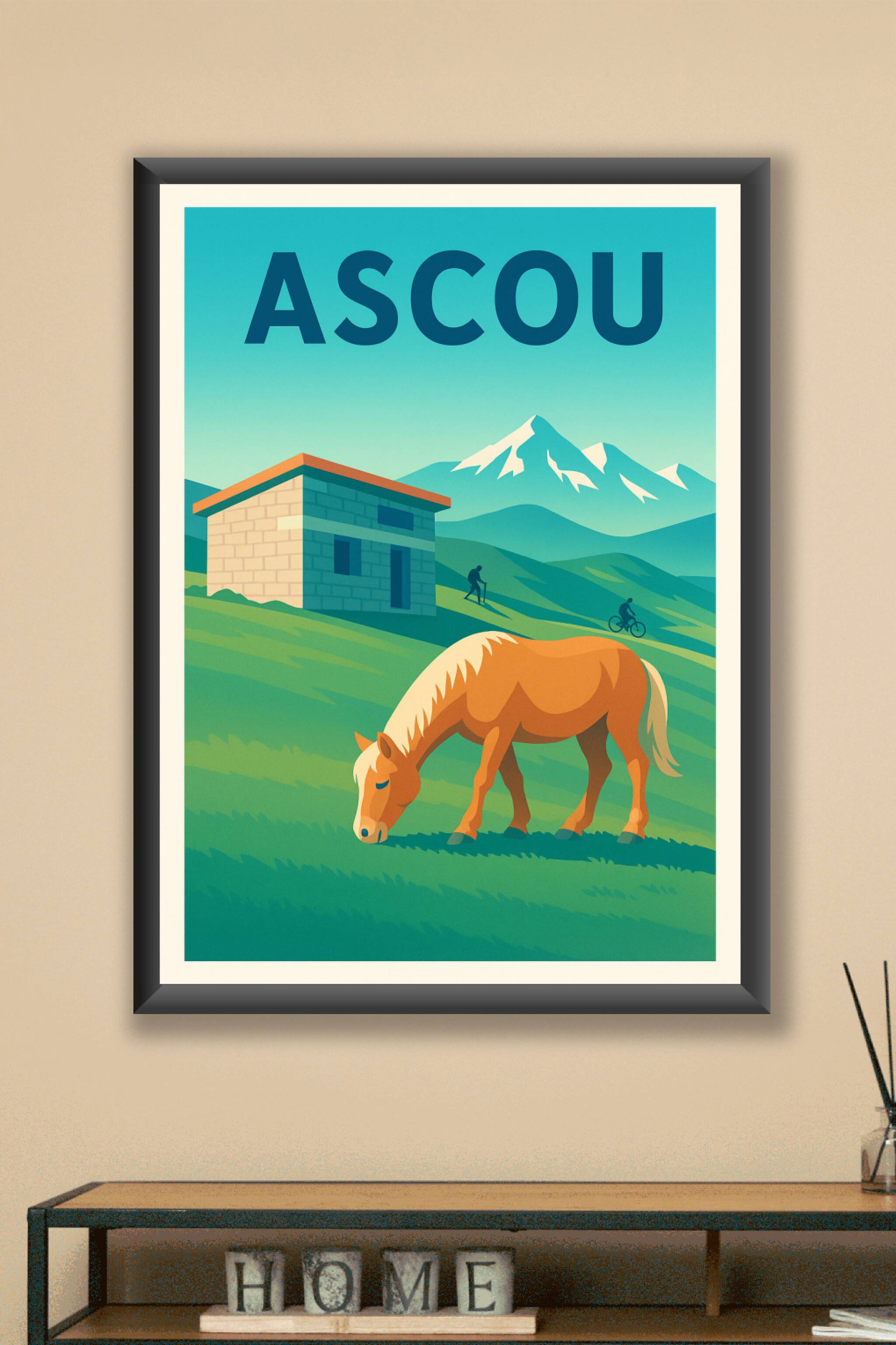Affiche Ascou — Sérénité en montagne · poster d'art de Ascou