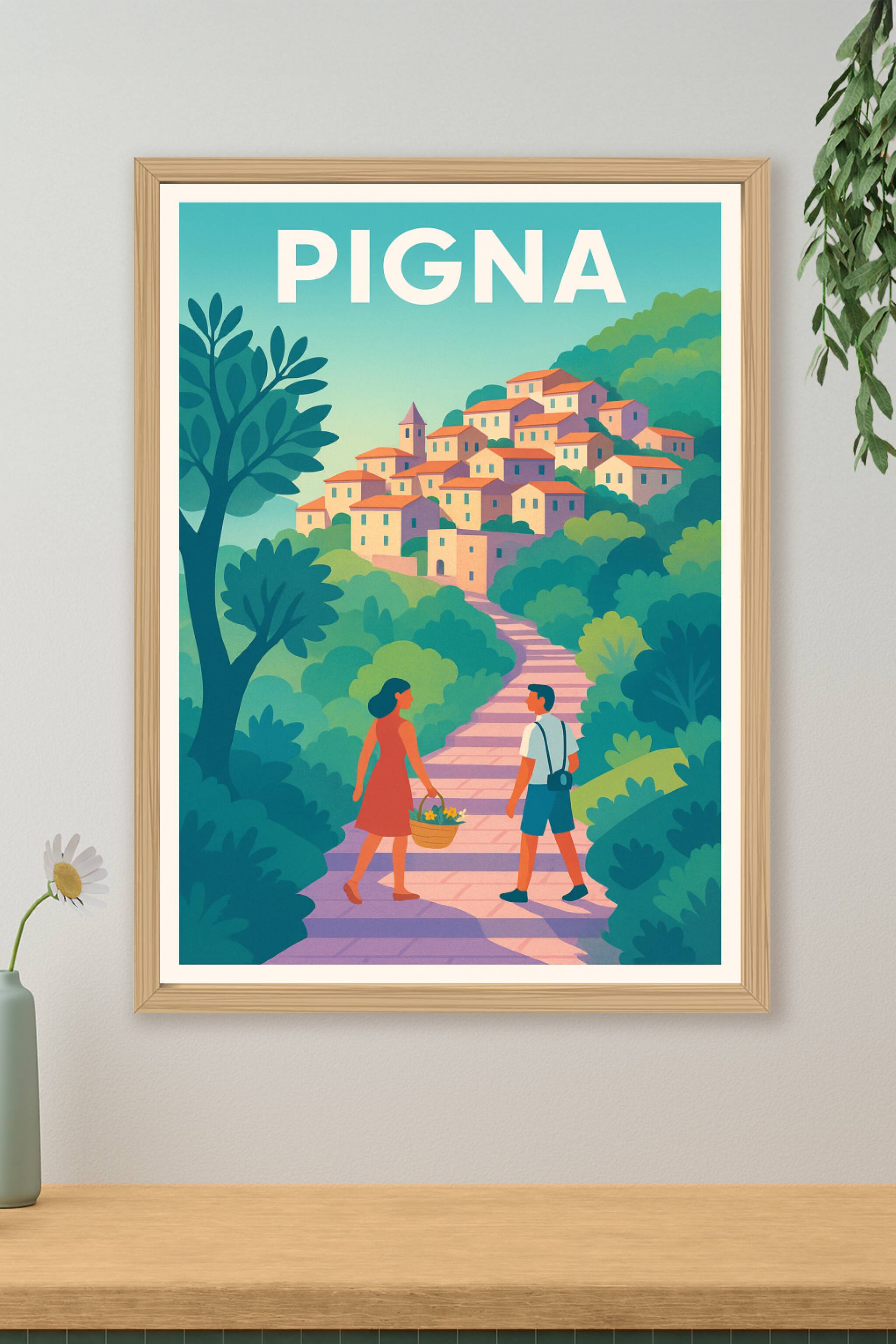 Affiche de Pigna - Évasion au village perché