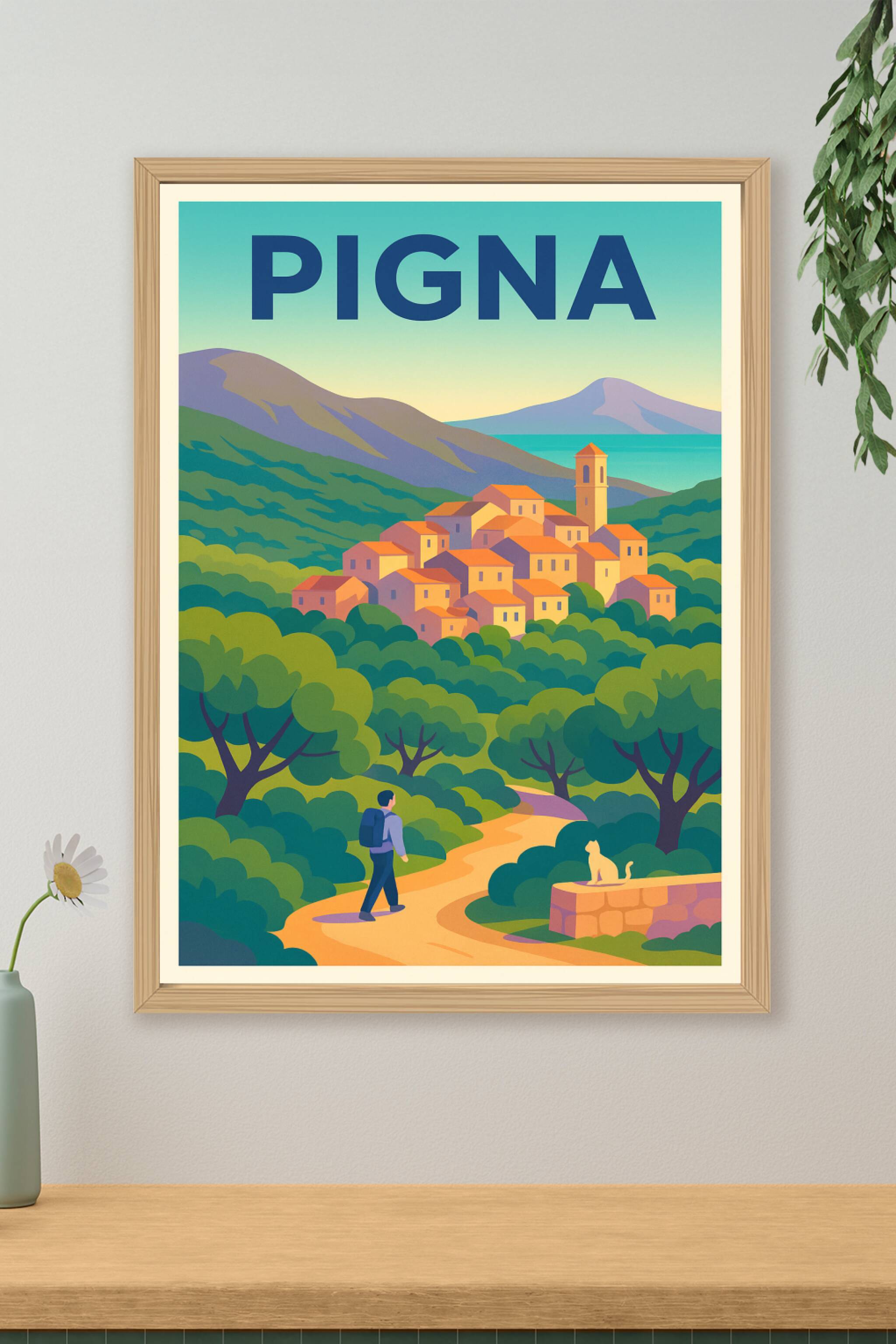 Affiche de Pigna - L'escapade pittoresque en Corse