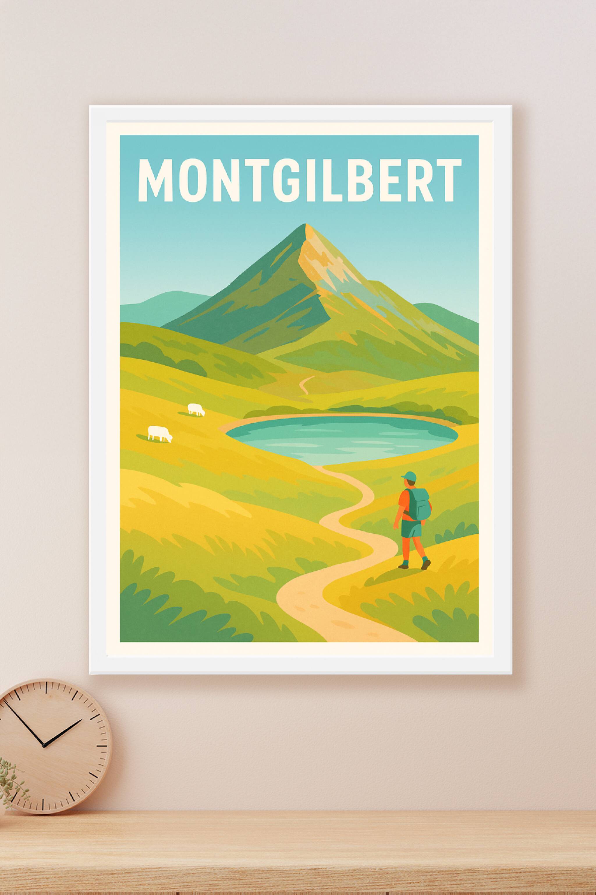 Affiche Montgilbert — Escapade nature au cœur des montagnes · poster d'art de Montgilbert