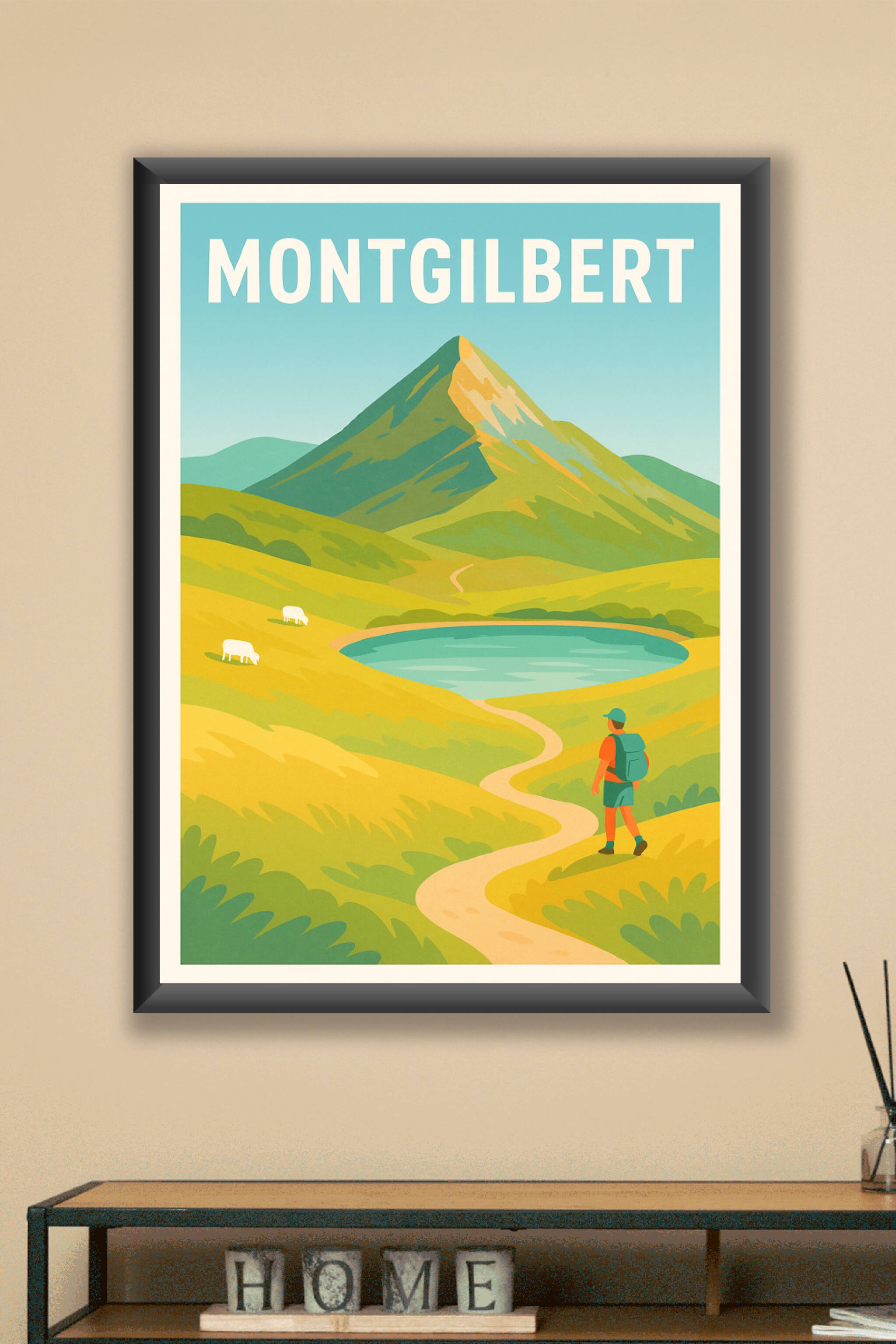 Affiche Montgilbert — Escapade nature au cœur des montagnes · poster d'art de Montgilbert