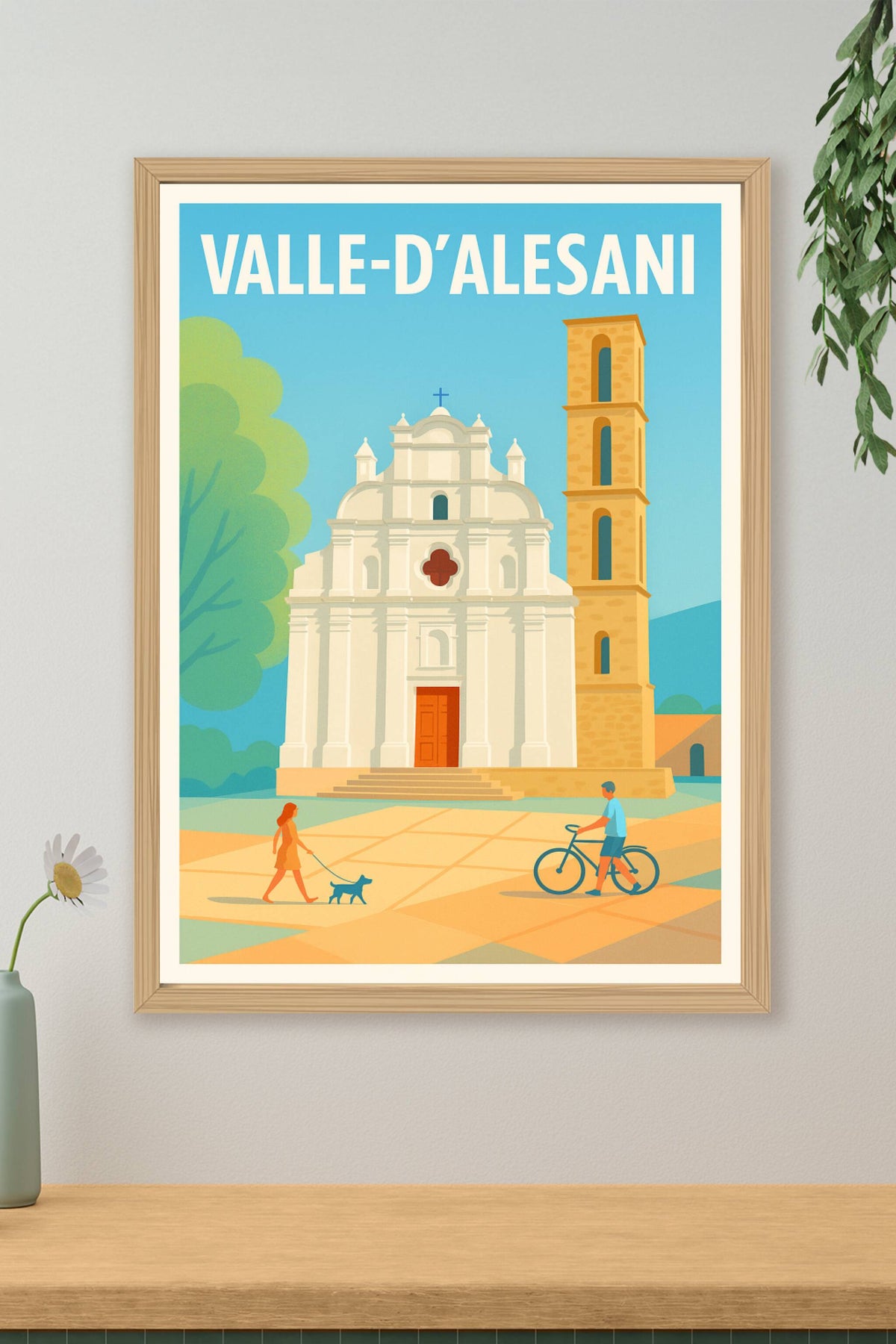 Affiche Valle-d'Alesani — Charme et sérénité en Corse · poster d'art de Valle-d'Alesani