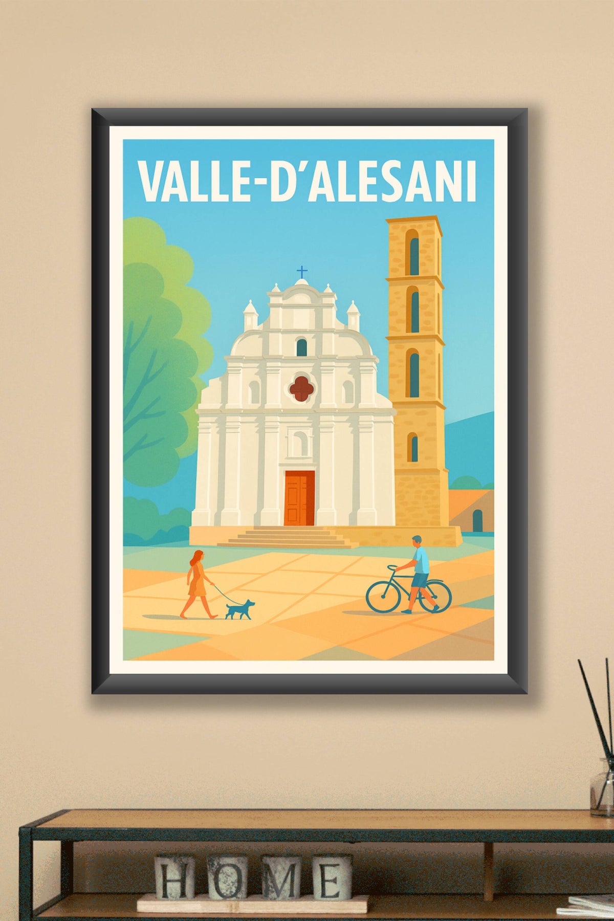 Affiche Valle-d'Alesani — Charme et sérénité en Corse · poster d'art de Valle-d'Alesani