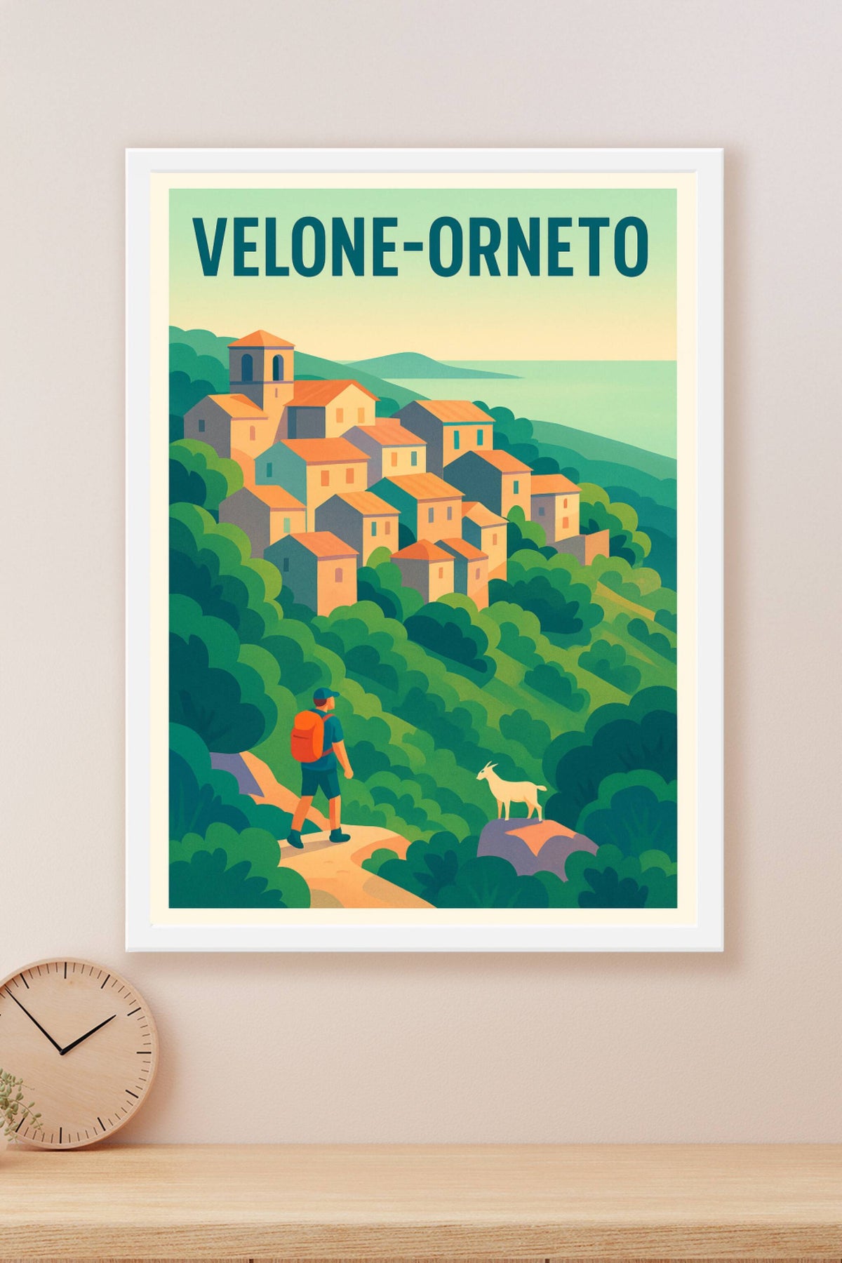 Affiche Velone-Orneto — Évasion nature et village pittoresque · poster d'art de Velone-Orneto