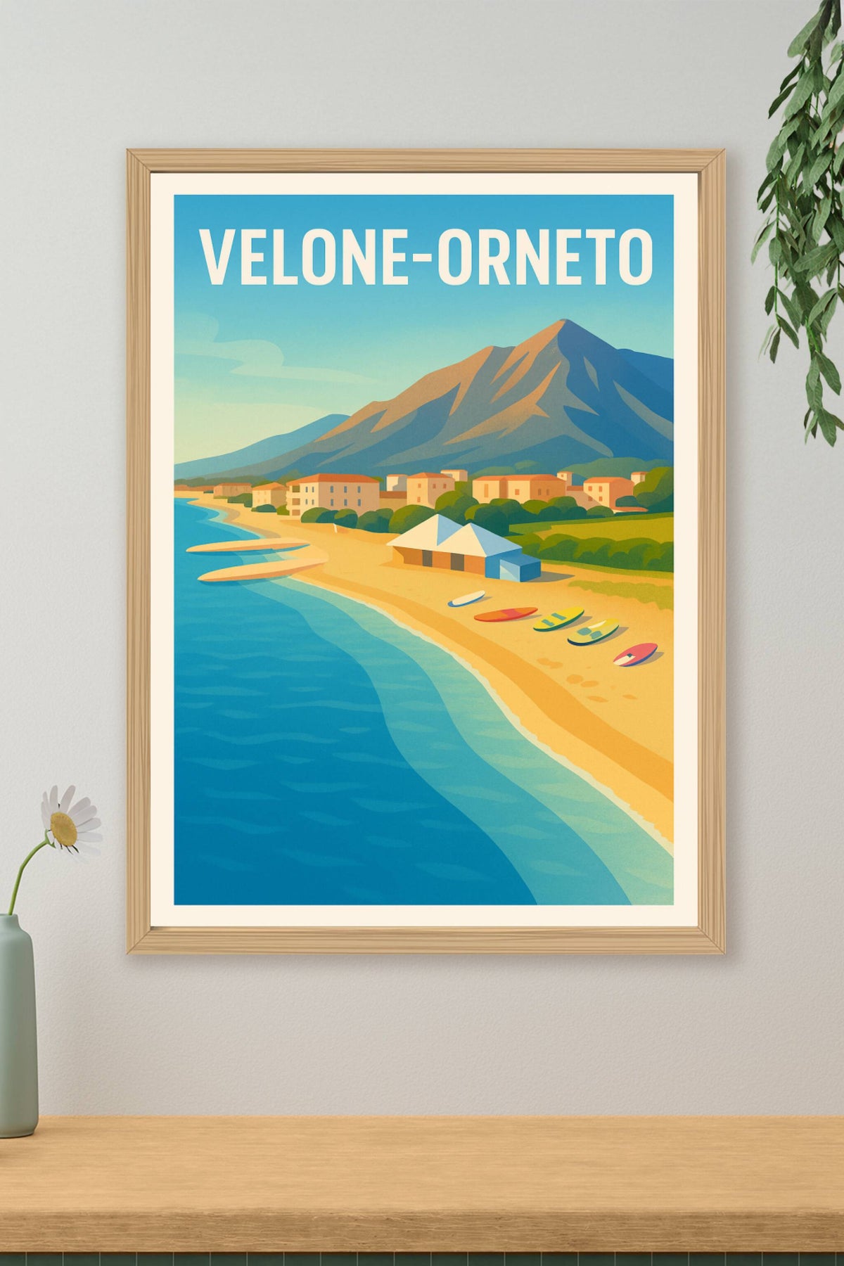 Affiche Vélone-Orneto — Évasion balnéaire en clair-obscur · poster d'art de Vélone-Orneto