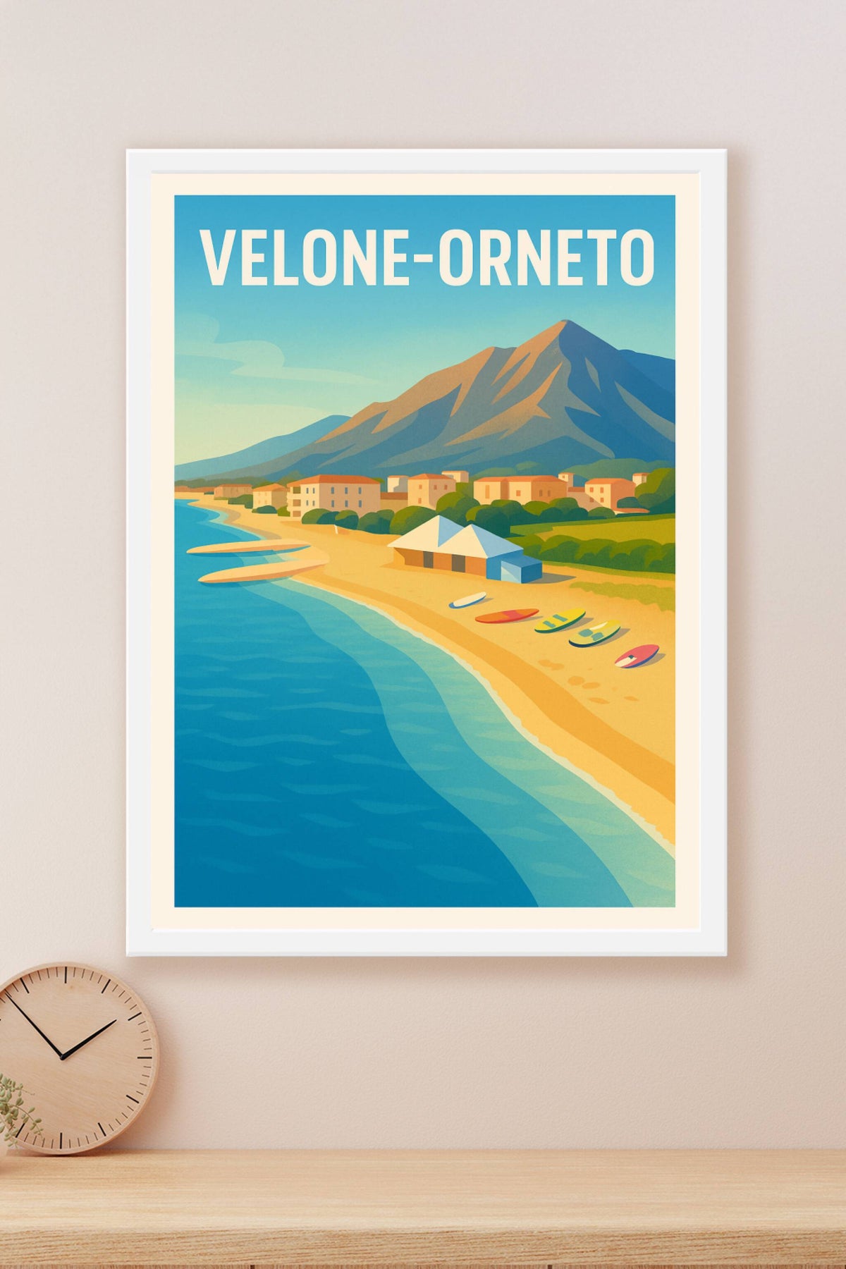Affiche Vélone-Orneto — Évasion balnéaire en clair-obscur · poster d'art de Vélone-Orneto