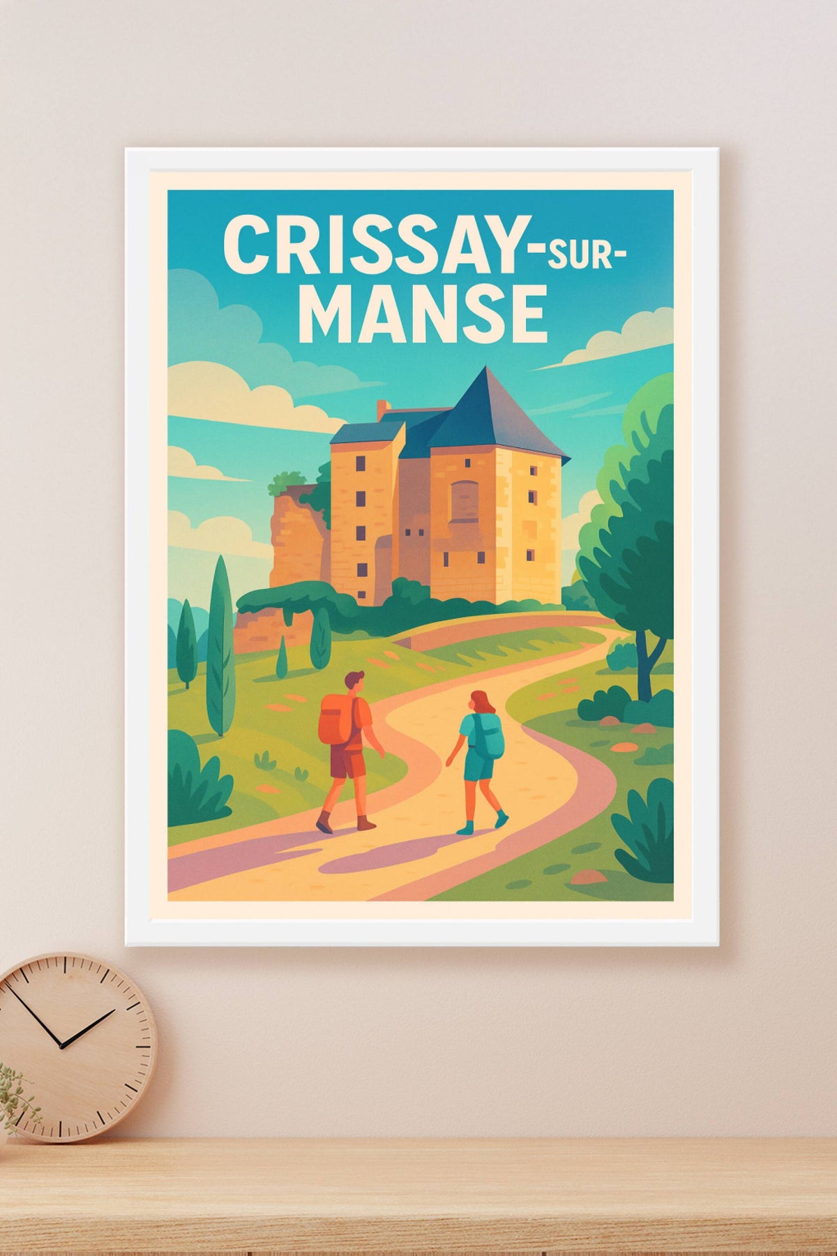 Affiche Crissay-sur-Manse — Évasion et patrimoine au cœur de la vallée · poster d'art de Crissay-sur-Manse