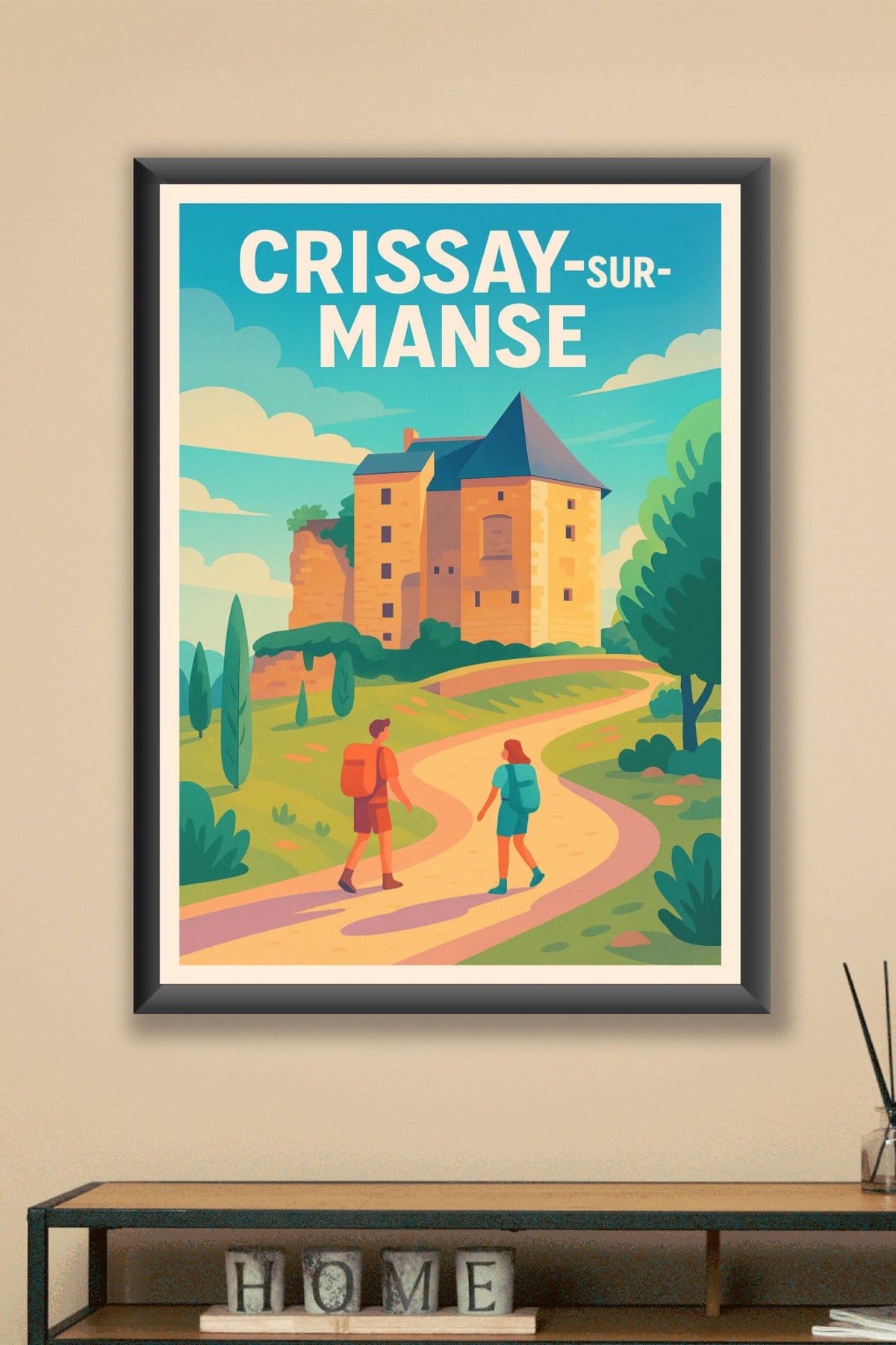 Affiche Crissay-sur-Manse — Évasion et patrimoine au cœur de la vallée · poster d'art de Crissay-sur-Manse