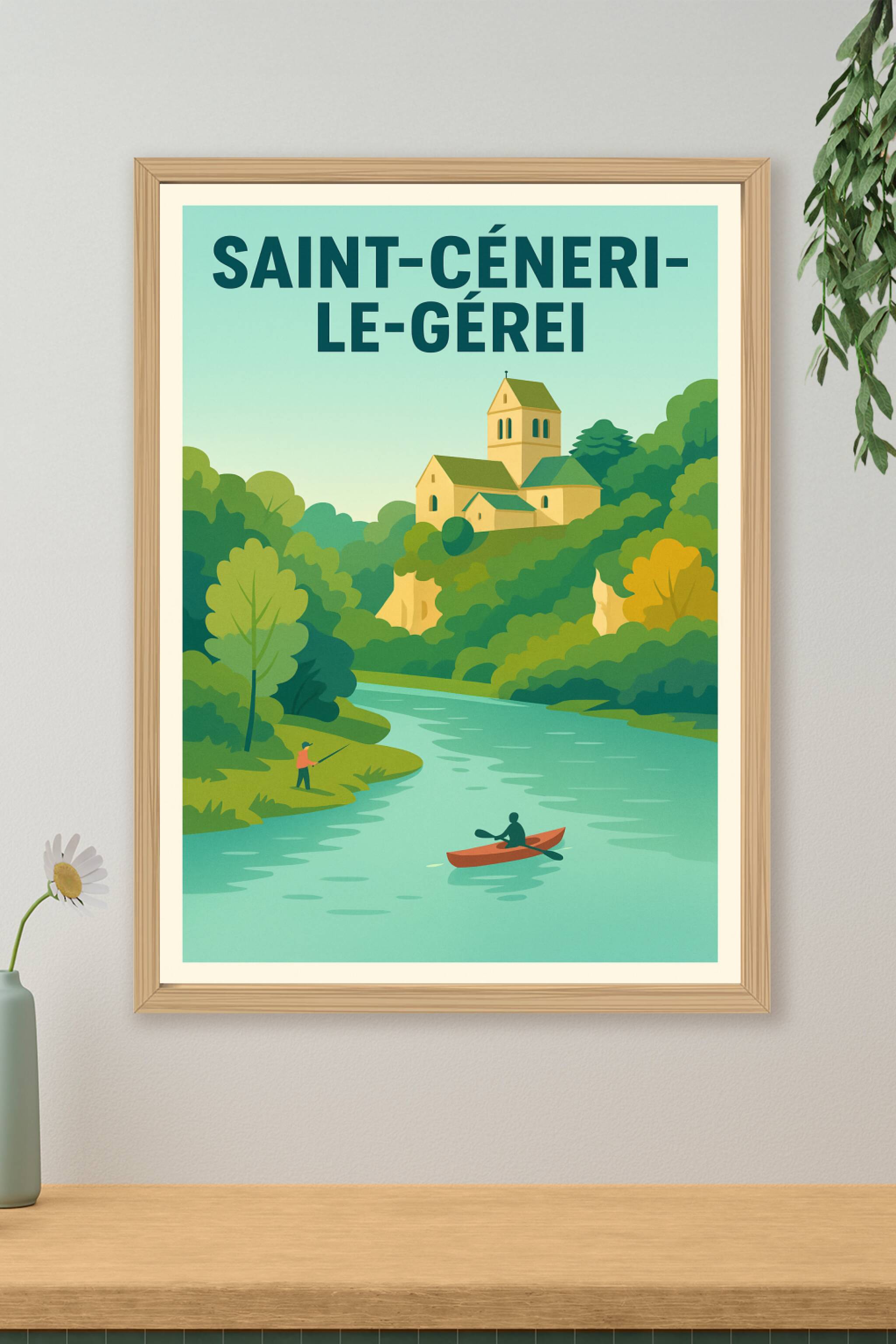 Affiche de Saint-Céneri-le-Gérei - Tranquillité au fil de l'eau