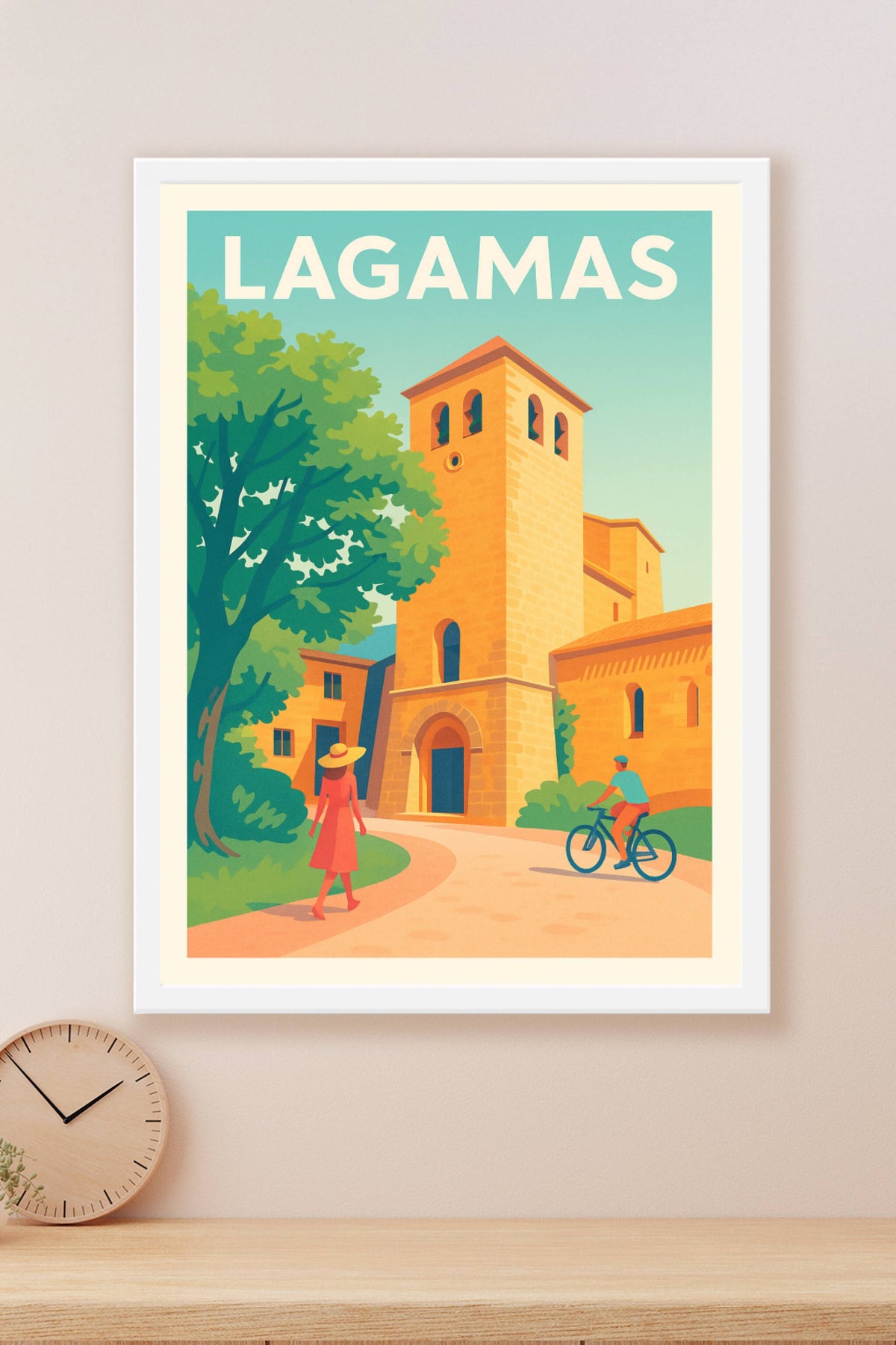 Affiche Lagamas — Escapade ensoleillée au cœur du village · poster d'art de Lagamas