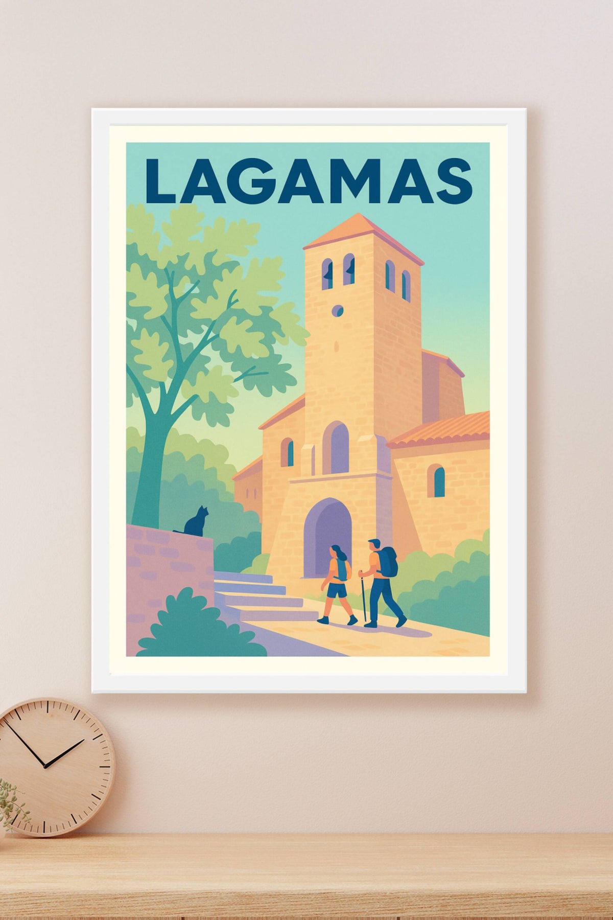 Affiche Lagamas — Échappée Belle au Cœur du Village · poster d'art de Lagamas
