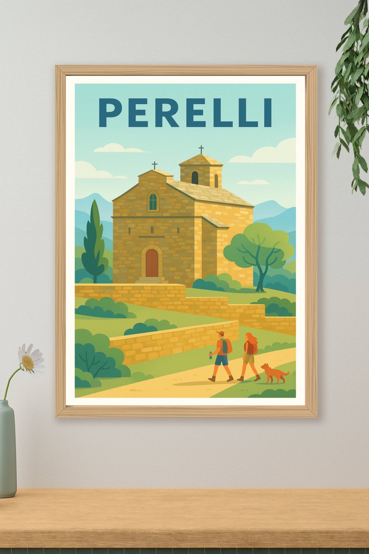 Affiche Perelli — Le charme pittoresque en pleine nature · poster d'art de Perelli