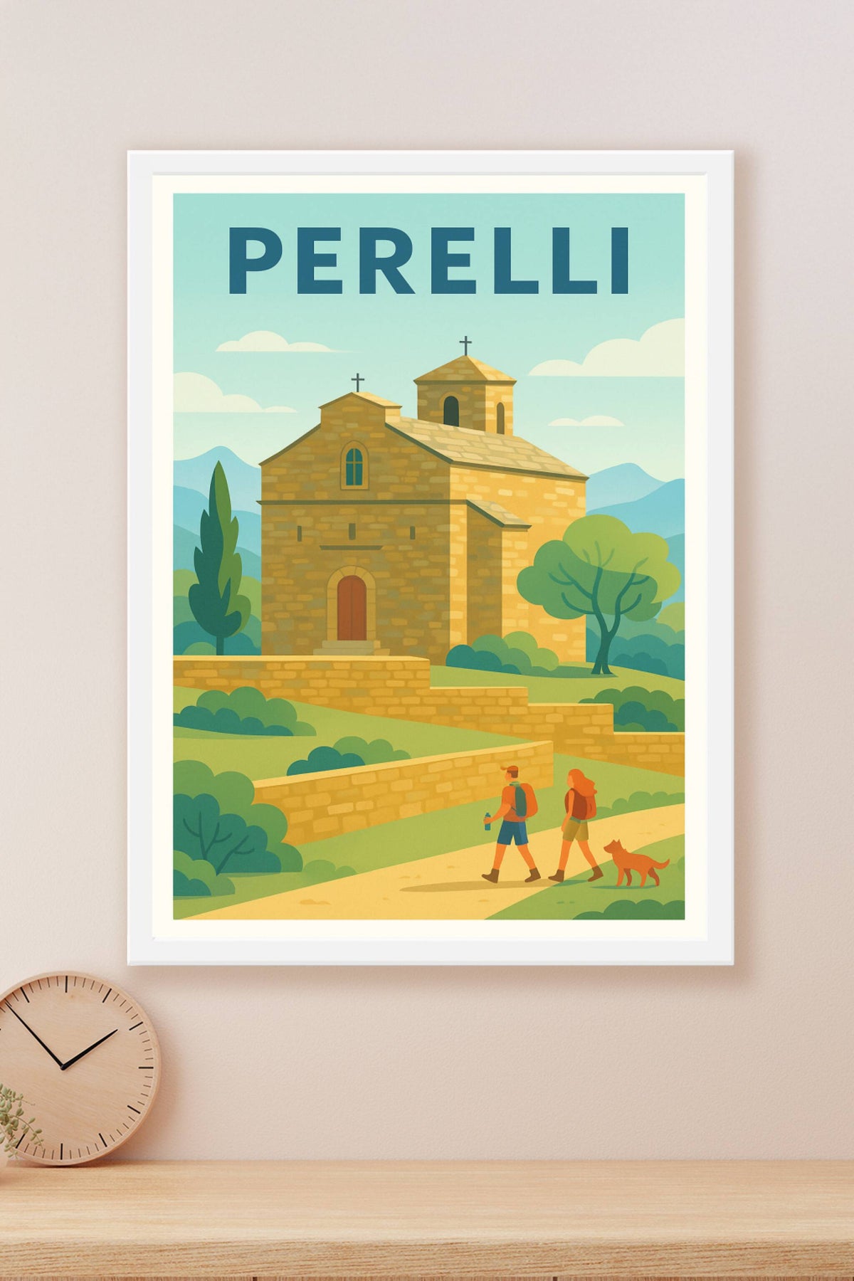 Affiche Perelli — Le charme pittoresque en pleine nature · poster d'art de Perelli