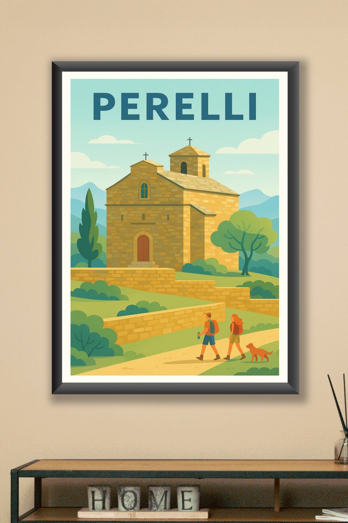 Affiche Perelli — Le charme pittoresque en pleine nature · poster d'art de Perelli