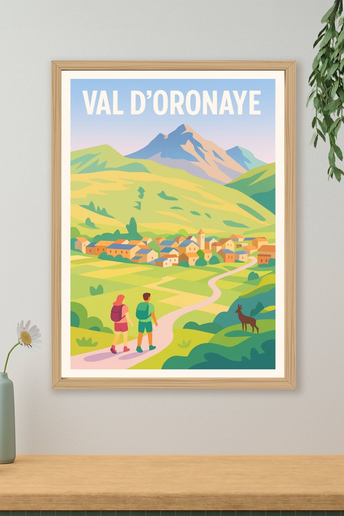 Affiche Val d'Oronaye — Invitation à la randonnée alpine · poster d'art de Val d'Oronaye