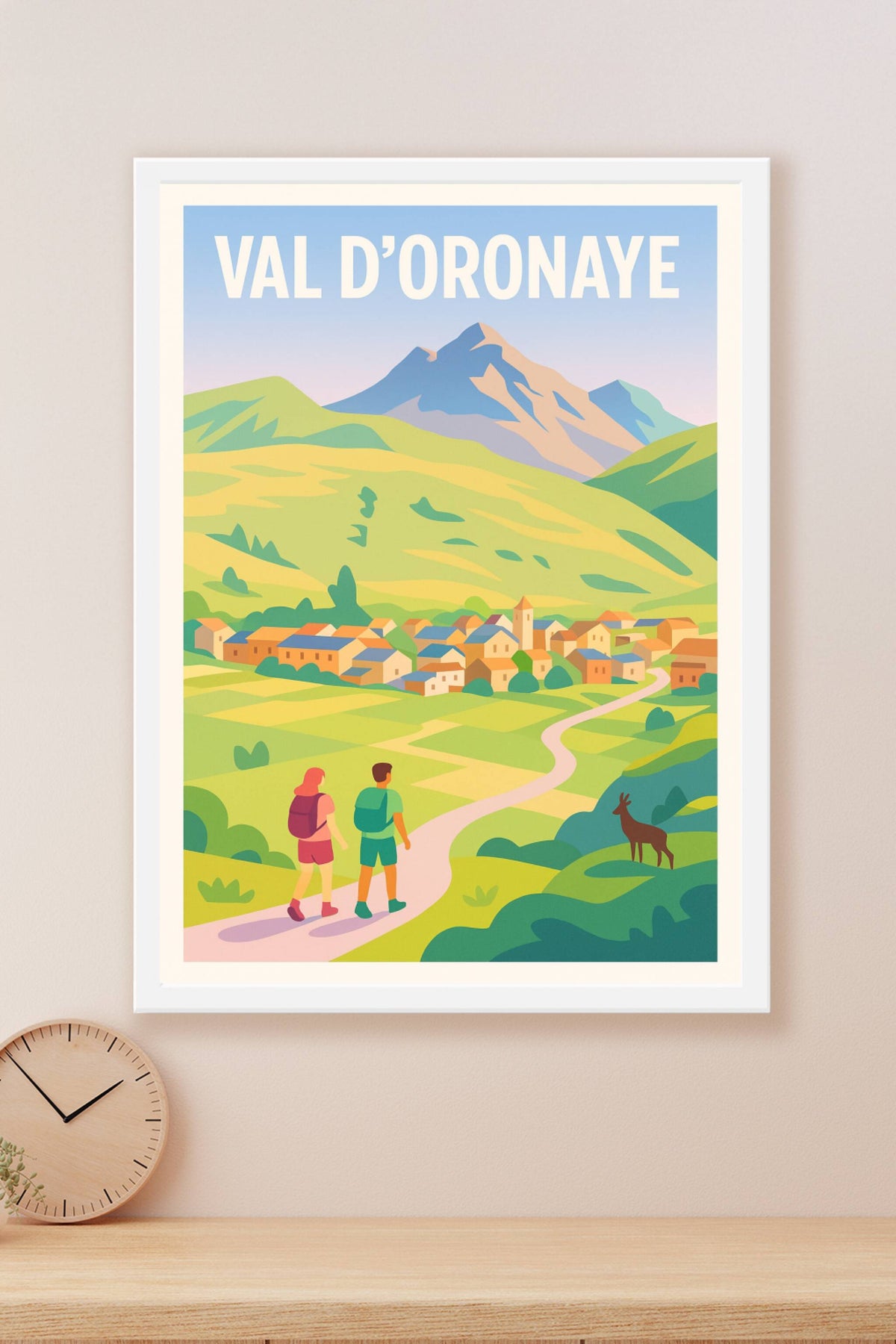 Affiche Val d'Oronaye — Invitation à la randonnée alpine · poster d'art de Val d'Oronaye