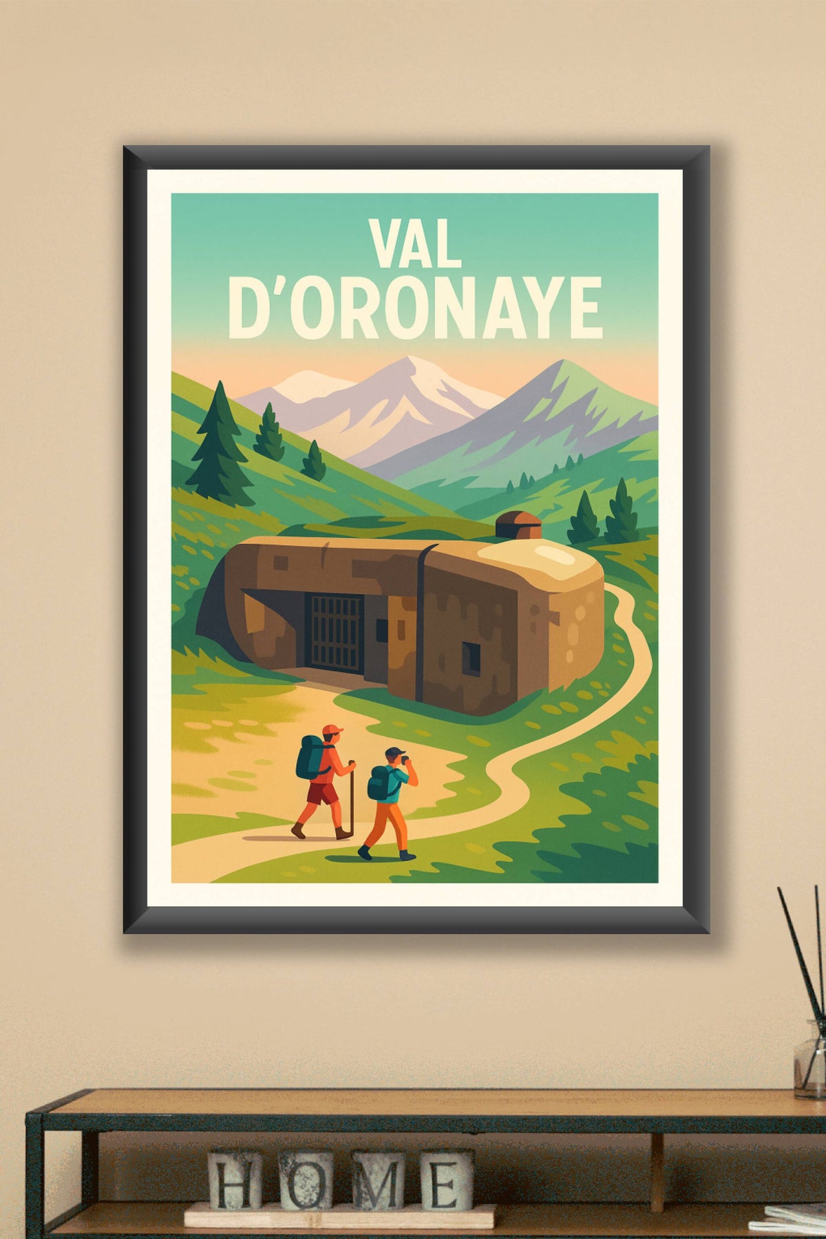 Affiche Val d'Oronaye — Évasion nature et patrimoine · poster d'art de Val d'Oronaye