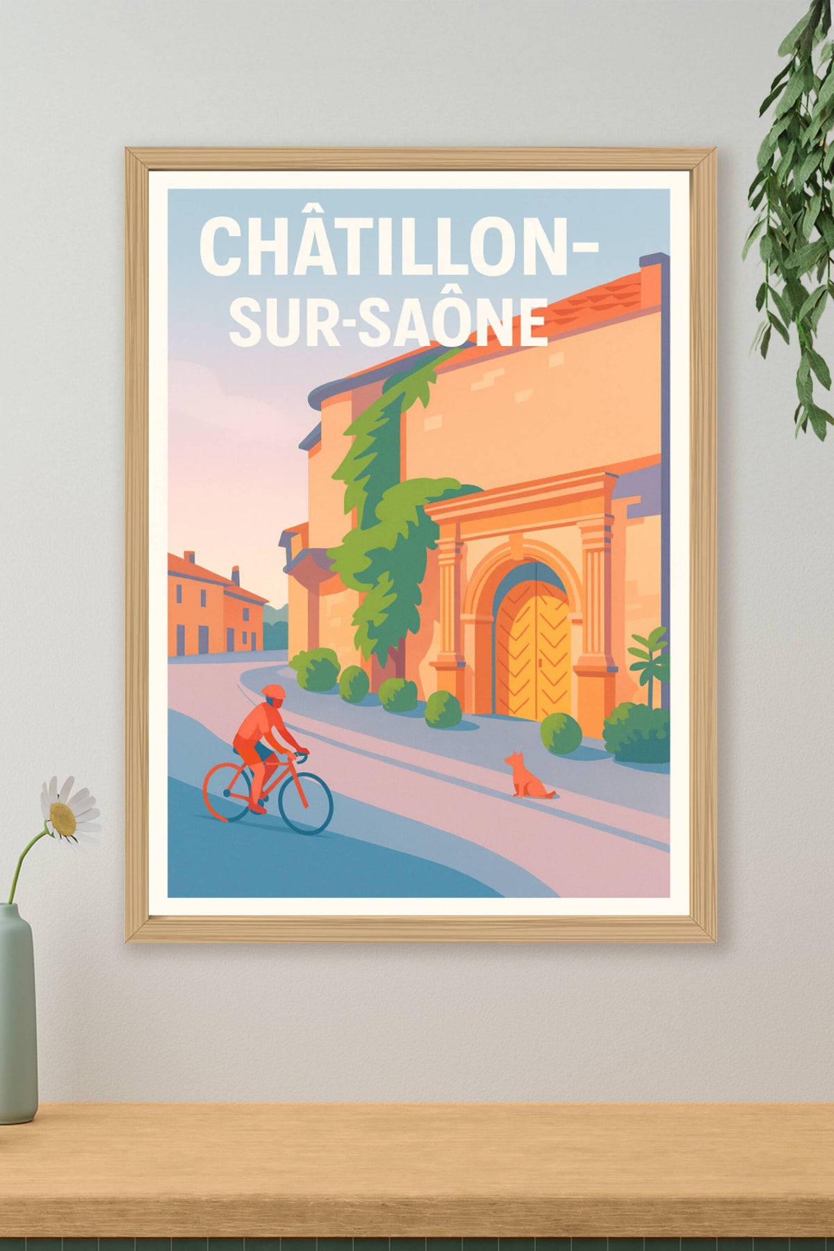 Affiche Châtillon-sur-Saône — Charme et sérénité en Lorraine · poster d'art de Châtillon-sur-Saône