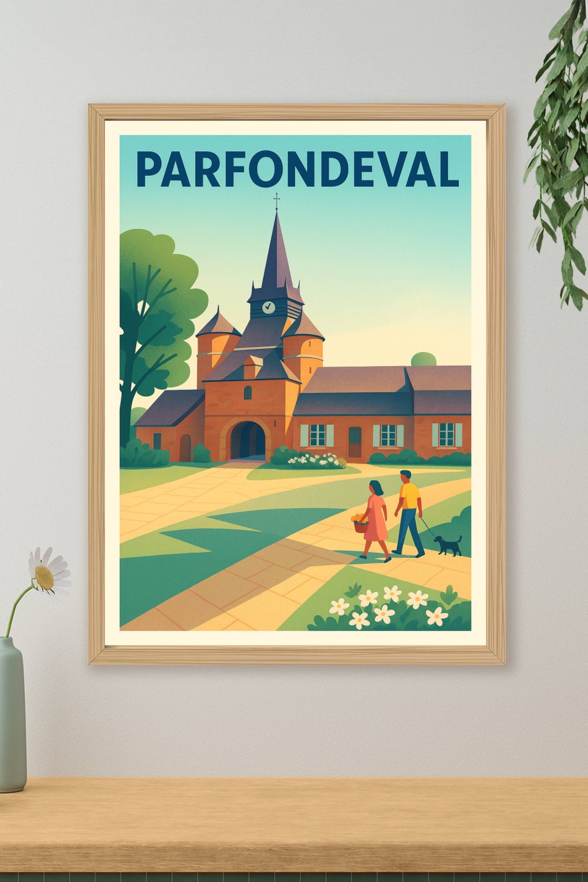 Affiche Parfondeval — Charme et sérénité au village · poster d'art de Parfondeval