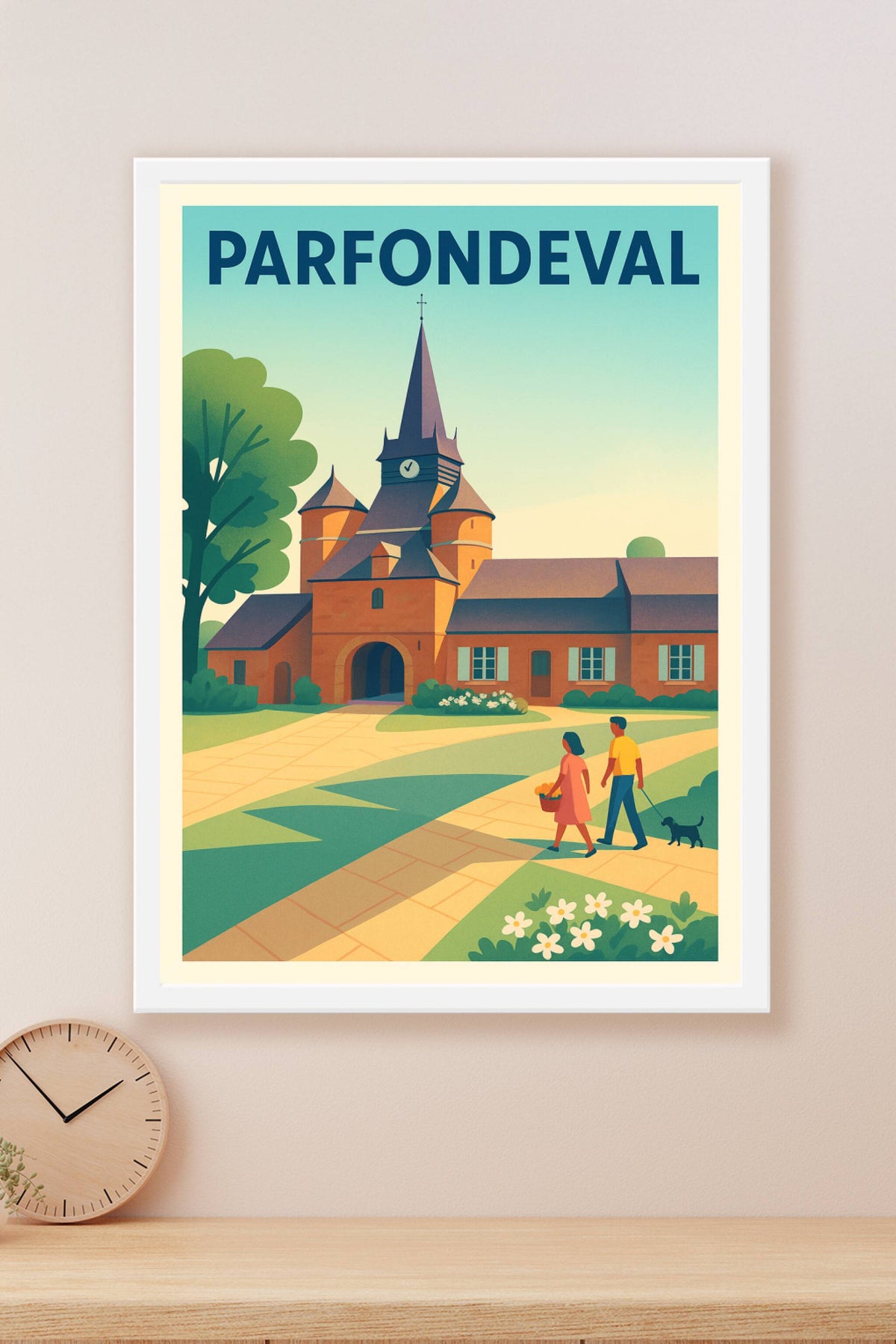 Affiche Parfondeval — Charme et sérénité au village · poster d'art de Parfondeval