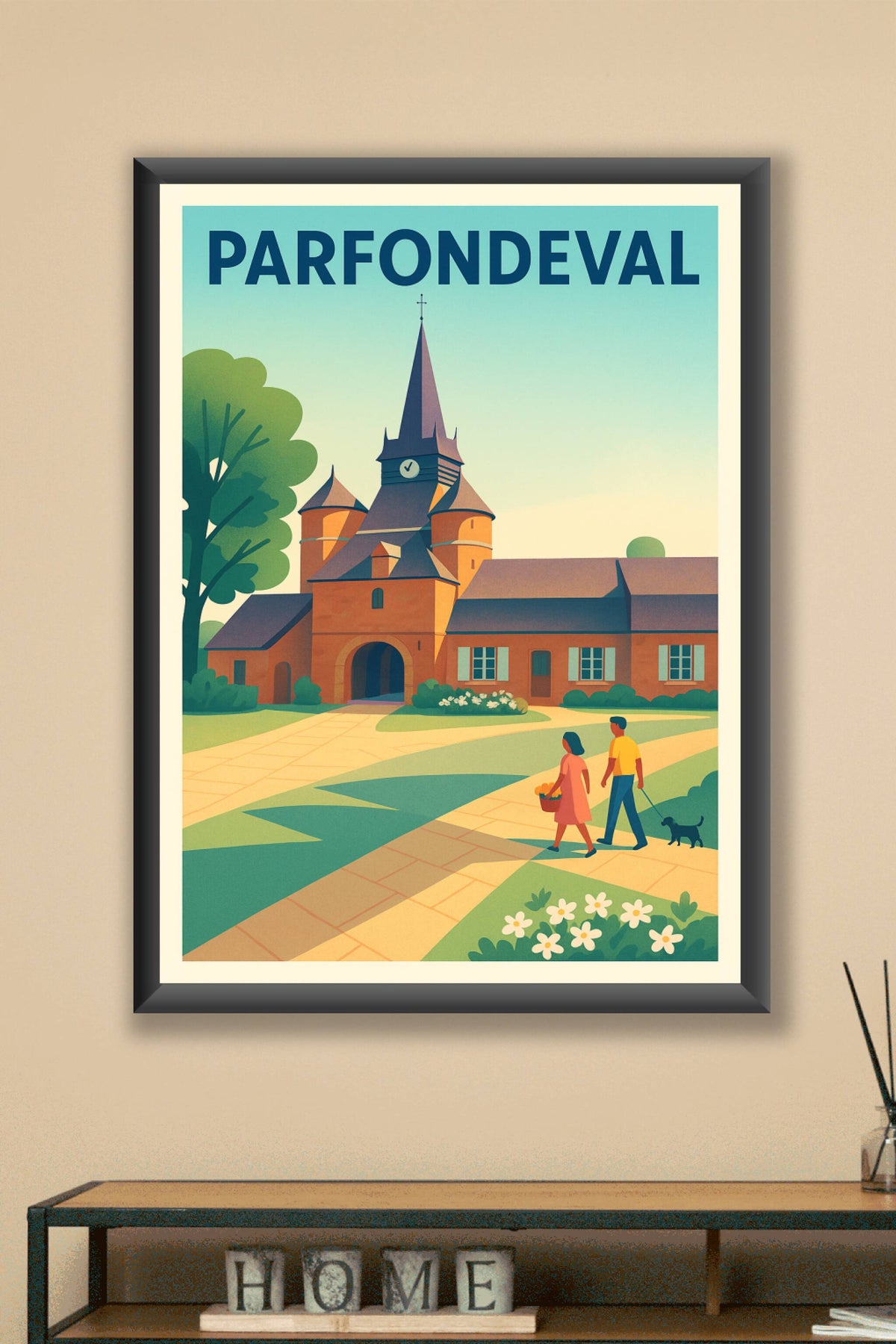 Affiche Parfondeval — Charme et sérénité au village · poster d'art de Parfondeval