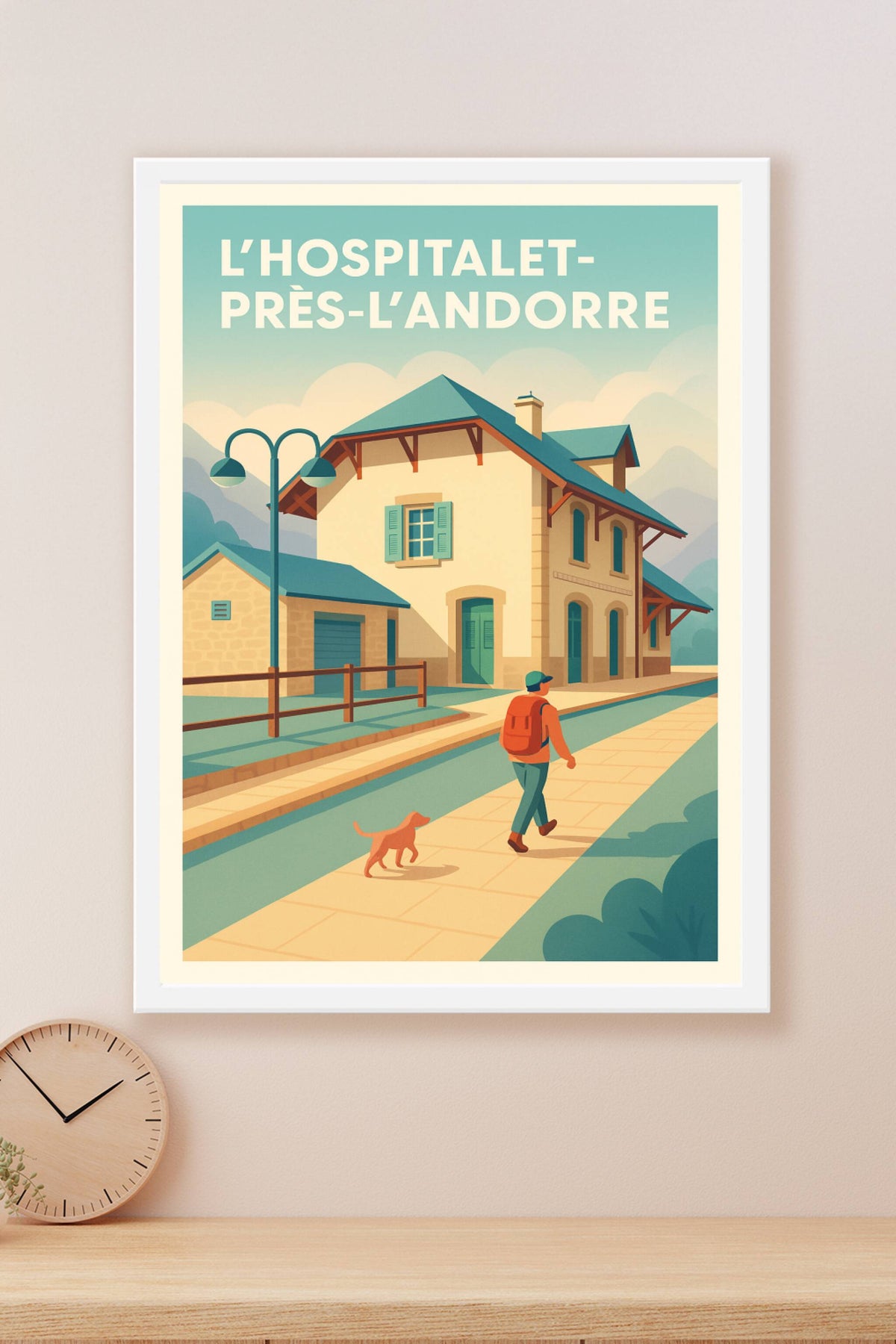 Affiche L'Hospitalet-près-l'Andorre — Escapade paisible au cœur des Pyrénées · poster d'art de L'Hospitalet-près-l'Andorre