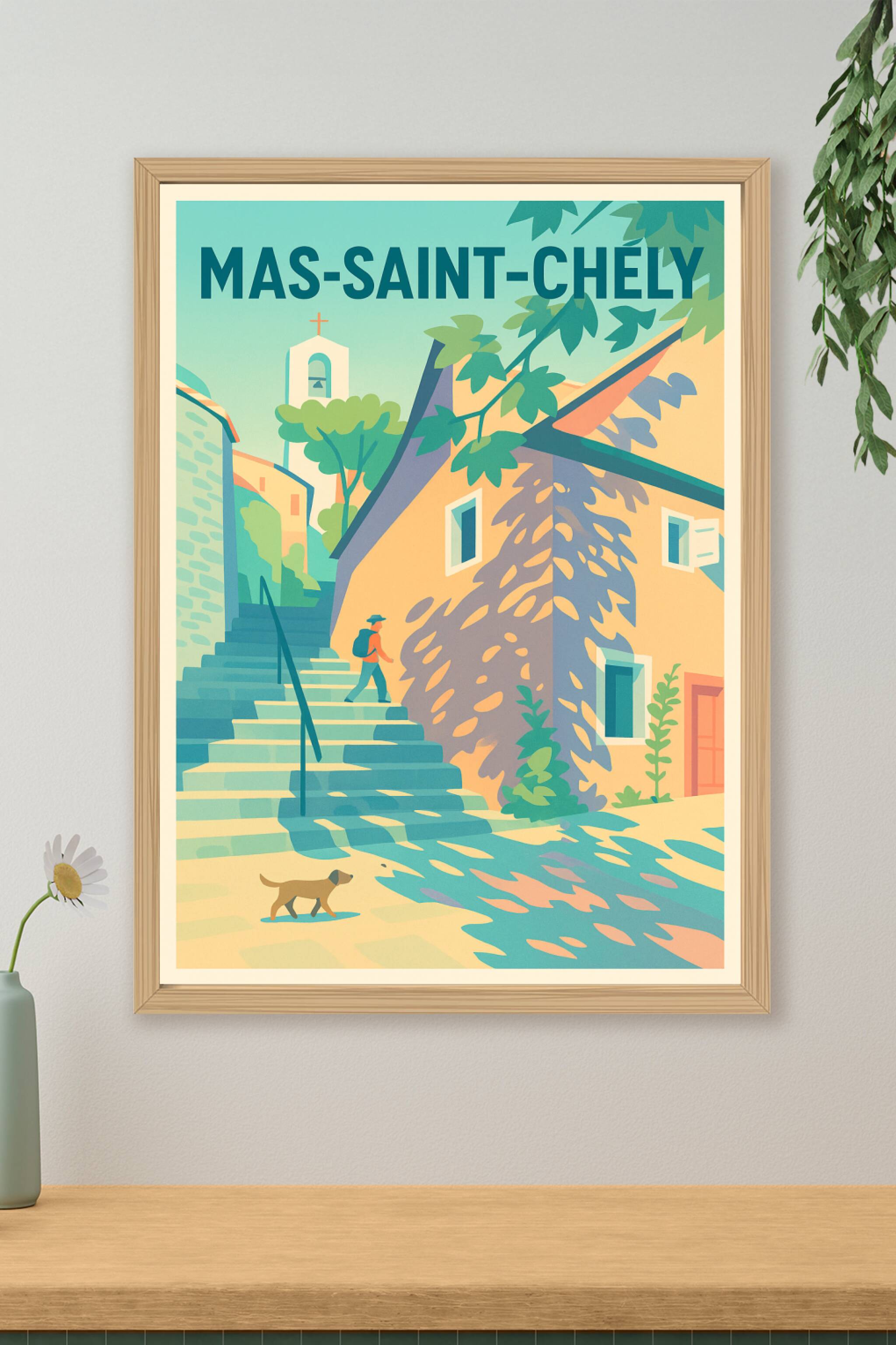Affiche de Mas-Saint-Chély - Évasion paisible en village ensoleillé