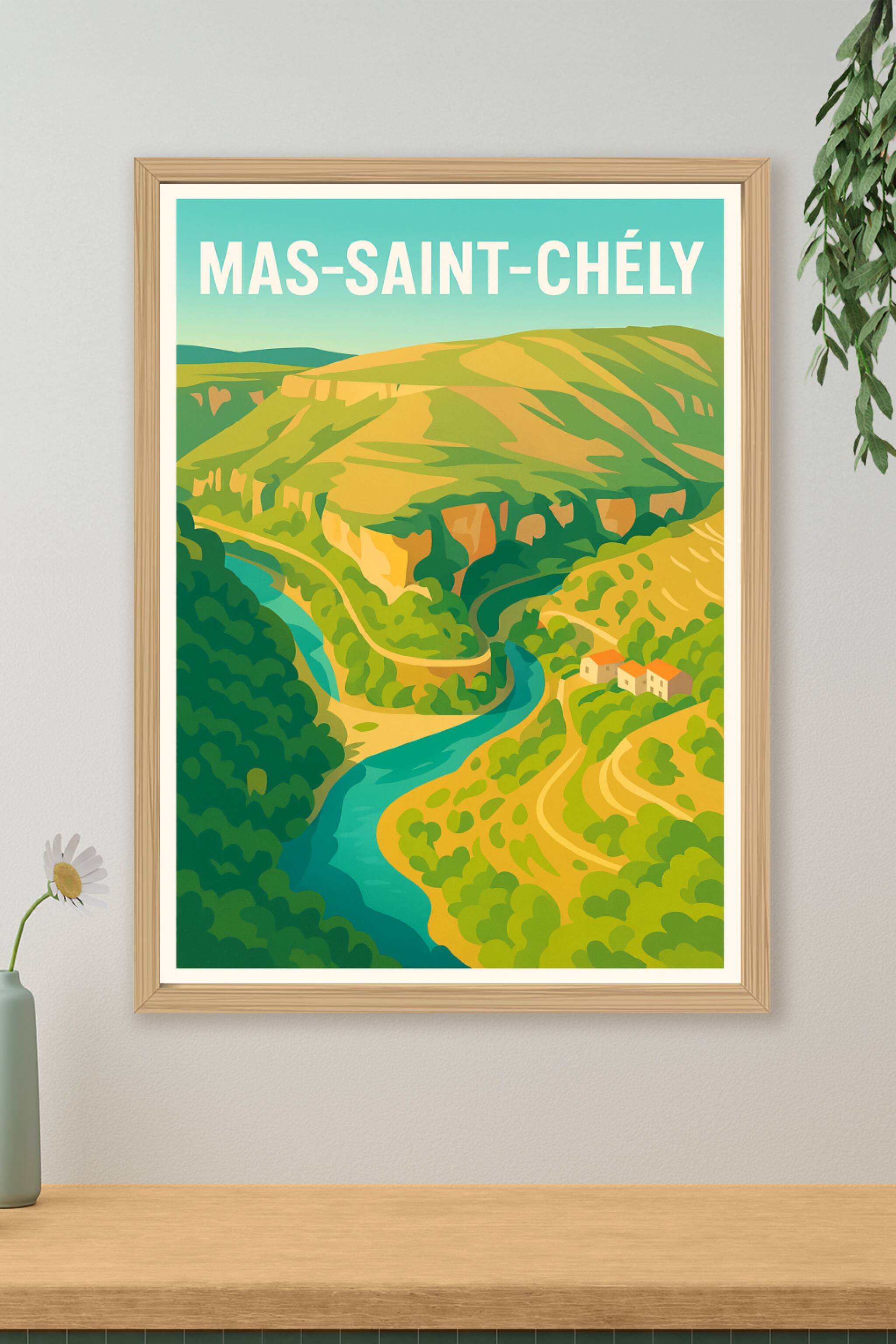 Affiche de Mas-Saint-Chély - Voyage au cœur des gorges pittoresques