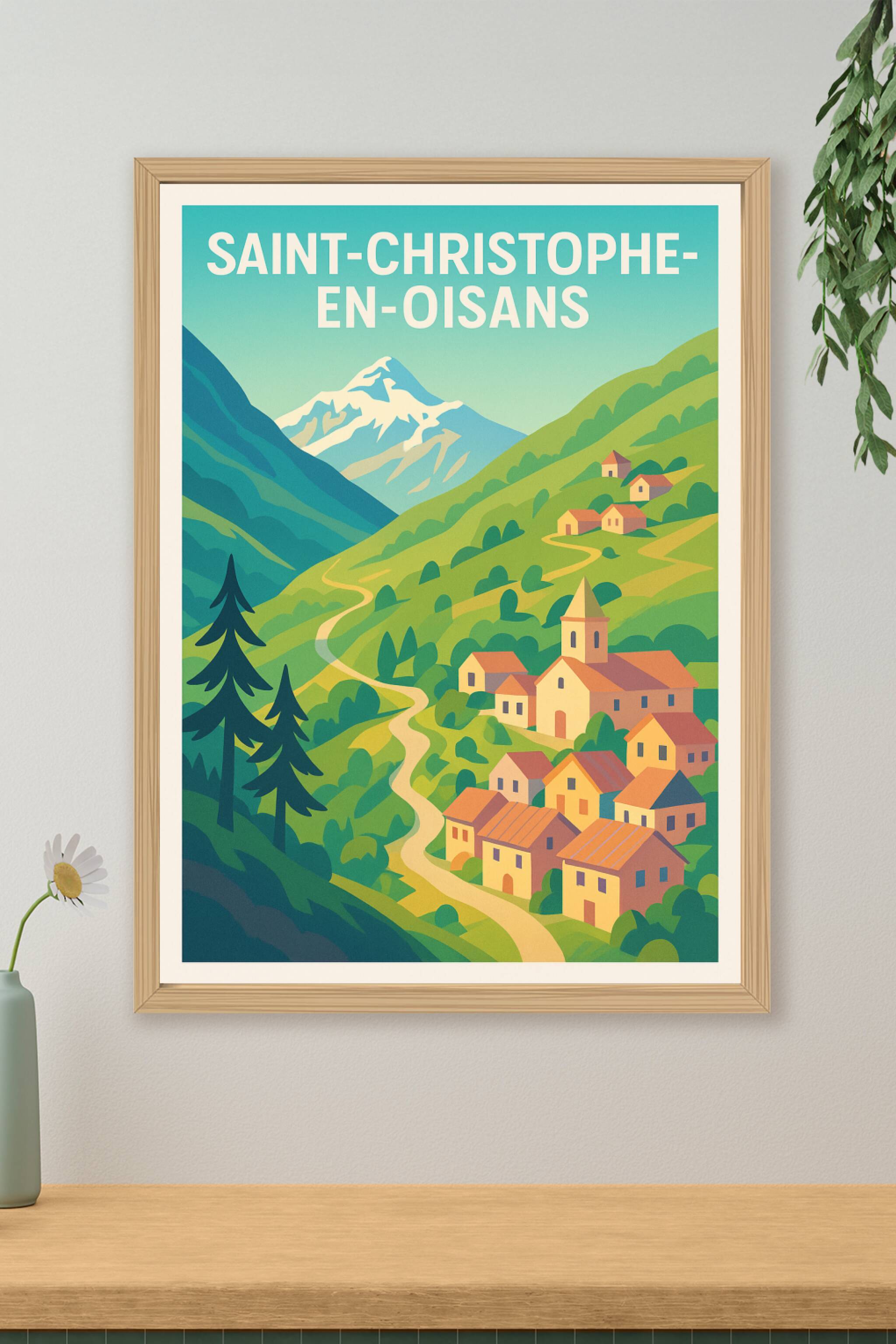Affiche de Saint-Christophe-en-Oisans - Charme authentique des Alpes