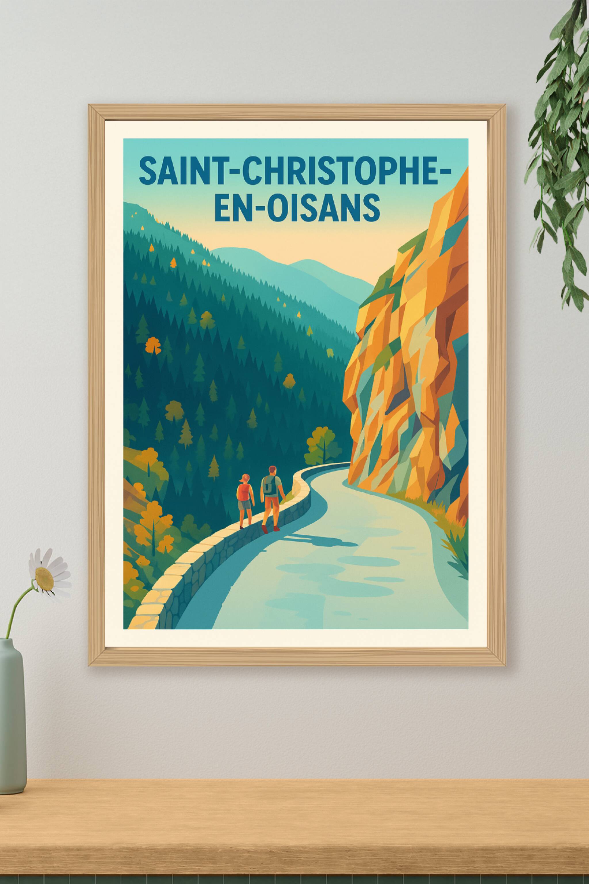 Affiche de Saint-Christophe-en-Oisans - Évasion en pleine nature alpine