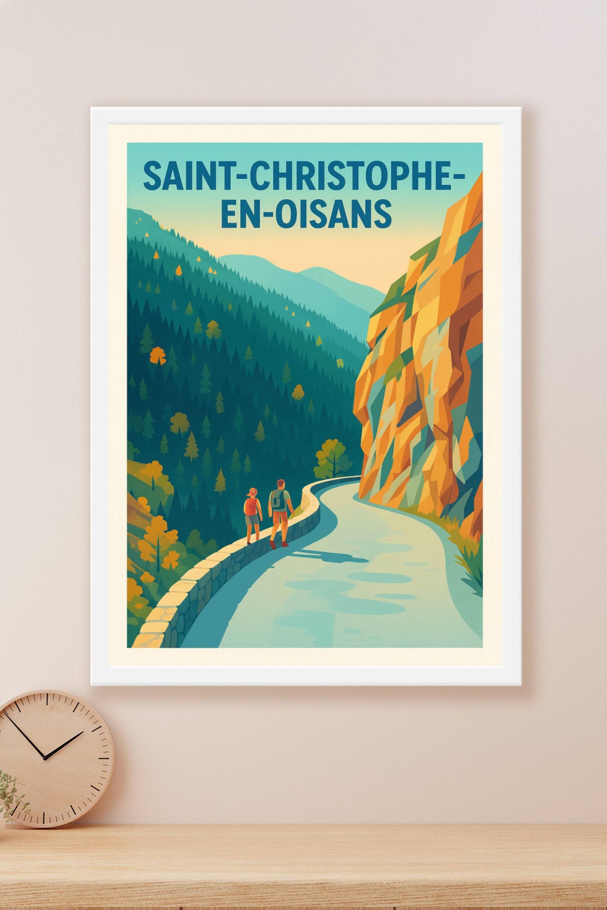 Affiche Saint-Christophe-en-Oisans — Évasion en pleine nature alpine · poster d'art de Saint-Christophe-en-Oisans