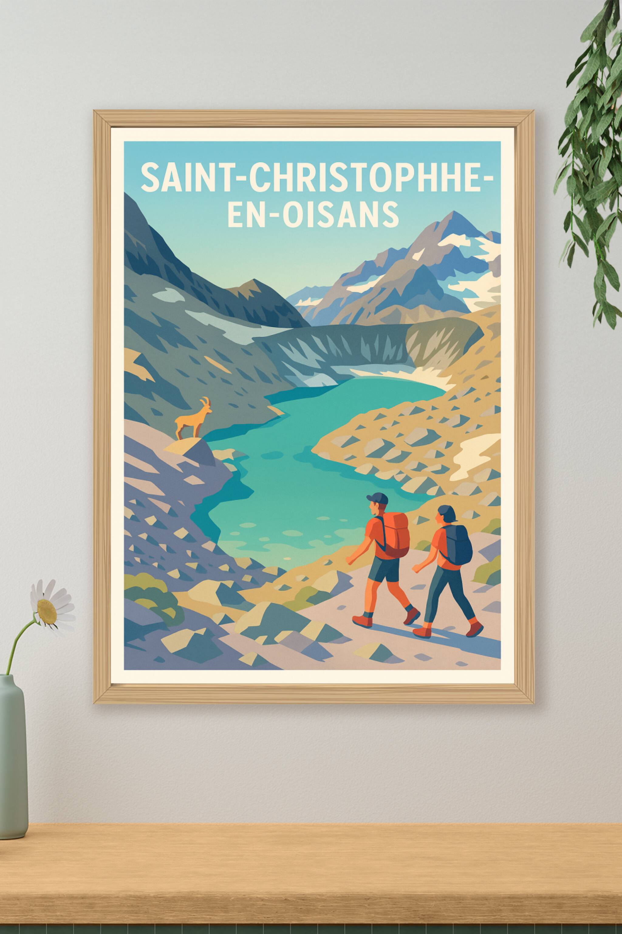 Affiche de Saint-Christophe-en-Oisans - Évasion alpine au cœur des montagnes