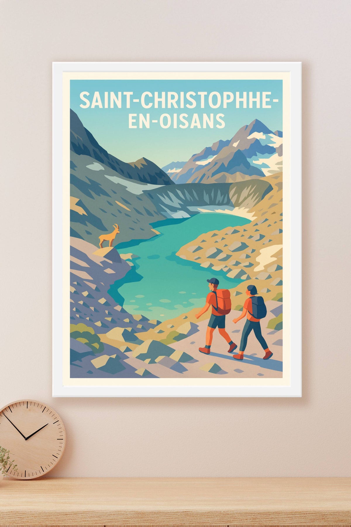 Affiche Saint-Christophe-en-Oisans — Évasion alpine au cœur des montagnes · poster d'art de Saint-Christophe-en-Oisans