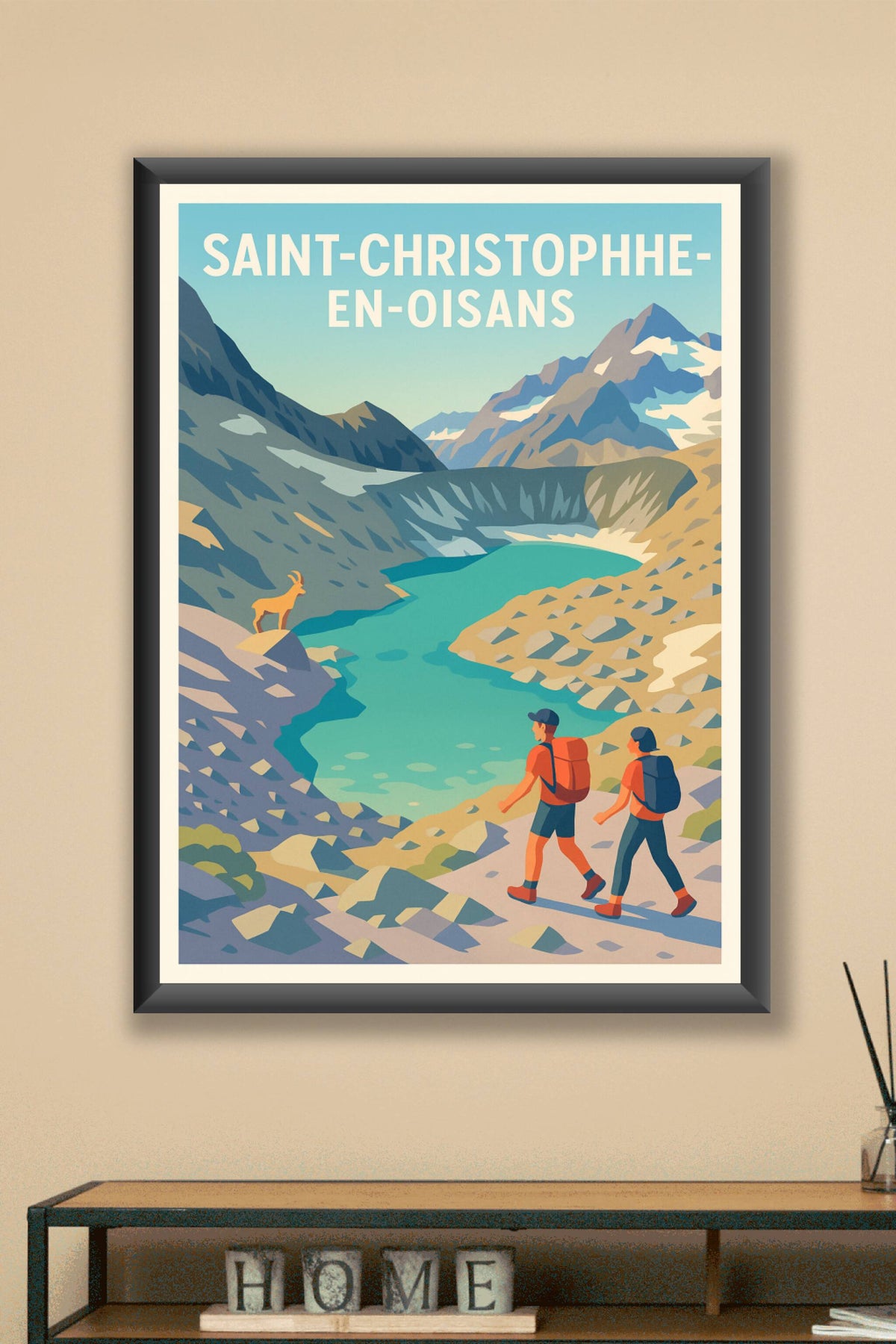 Affiche Saint-Christophe-en-Oisans — Évasion alpine au cœur des montagnes · poster d'art de Saint-Christophe-en-Oisans