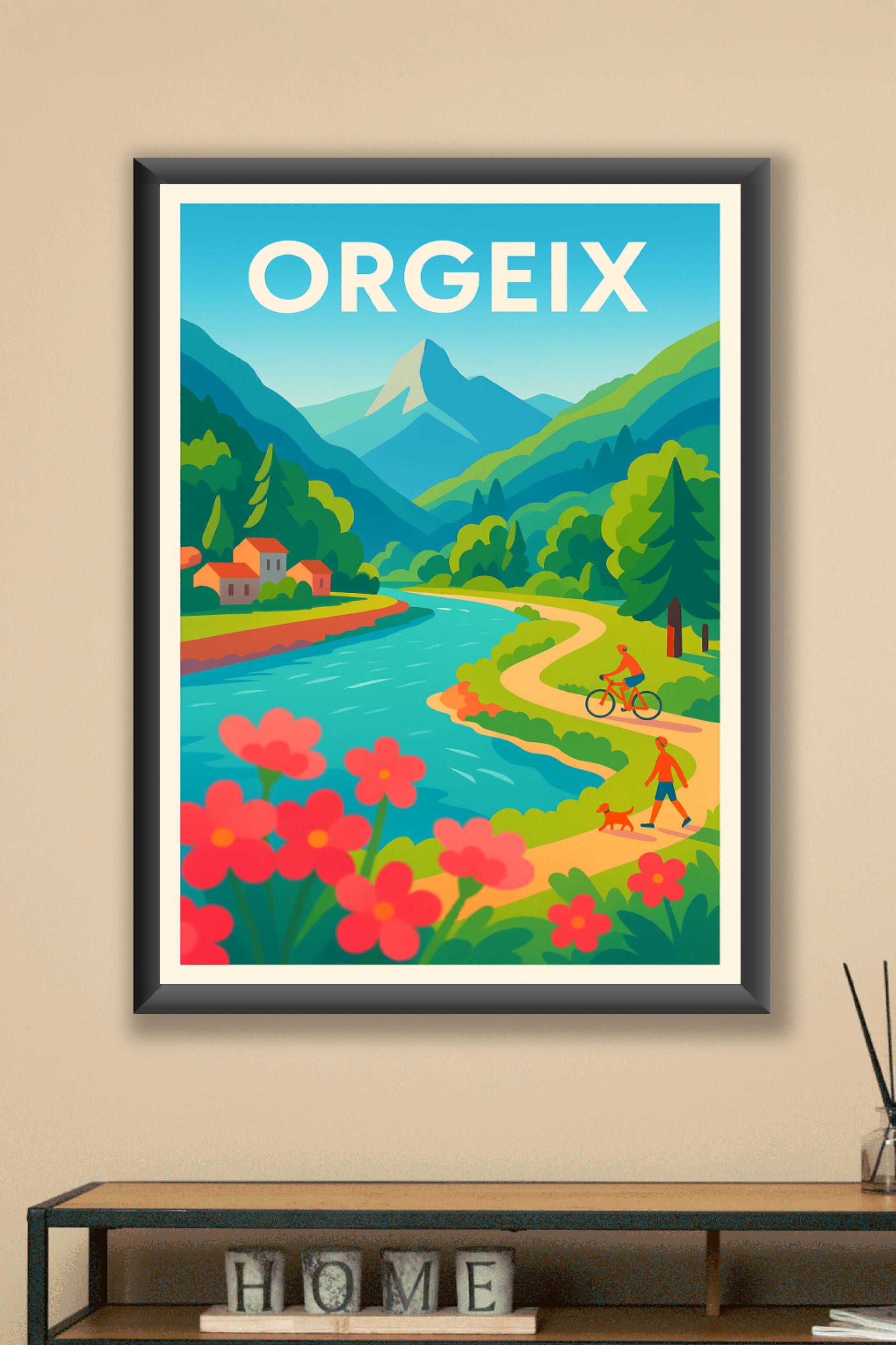 Affiche Orgeix — Évasion nature au cœur des montagnes · poster d'art de Orgeix