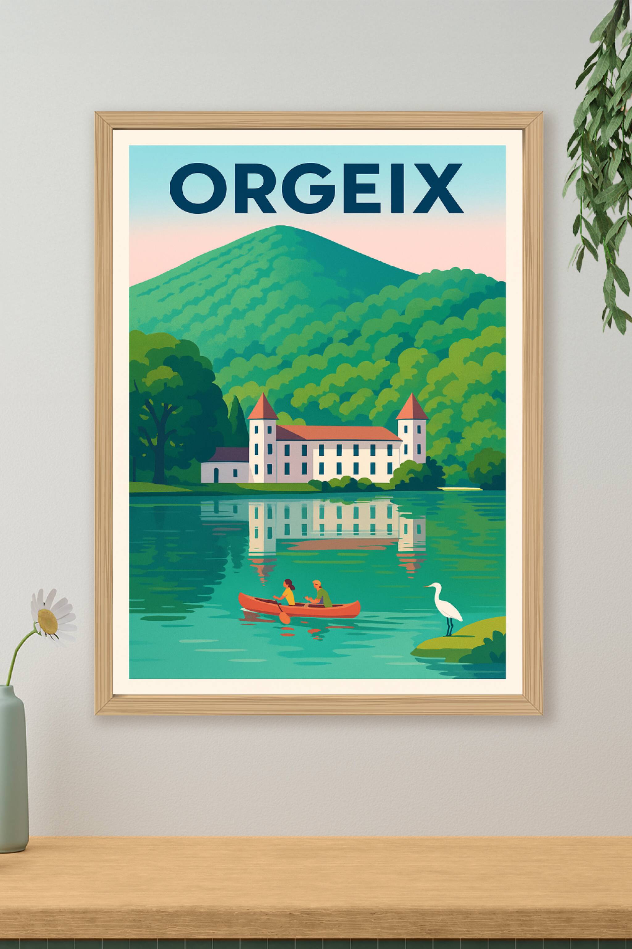 Affiche de Orgeix - Sérénité au bord de l'eau pyrénéenne