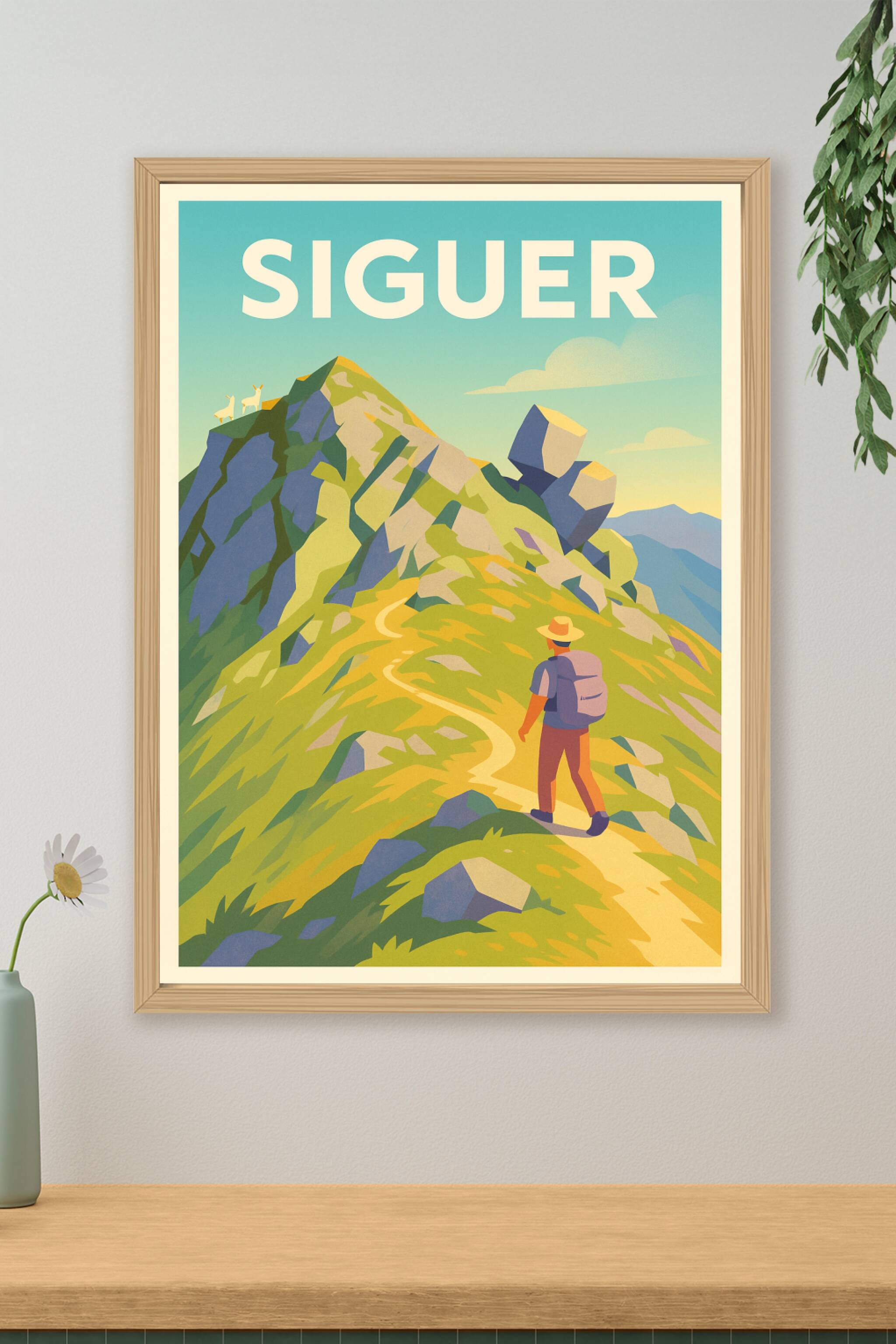 Affiche Siguer — Aventure et nature époustouflante · poster d'art de Siguer