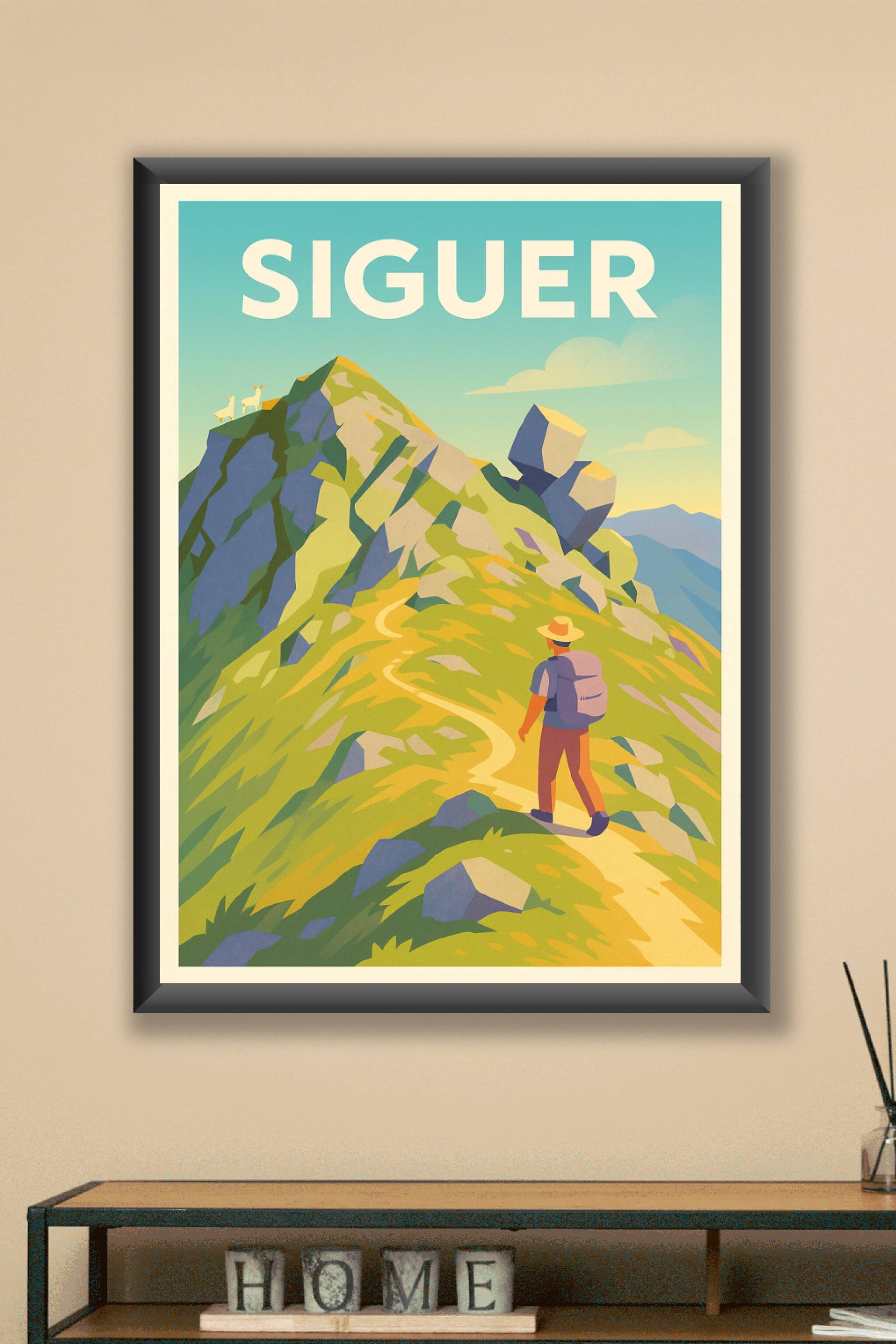 Affiche Siguer — Aventure et nature époustouflante · poster d'art de Siguer