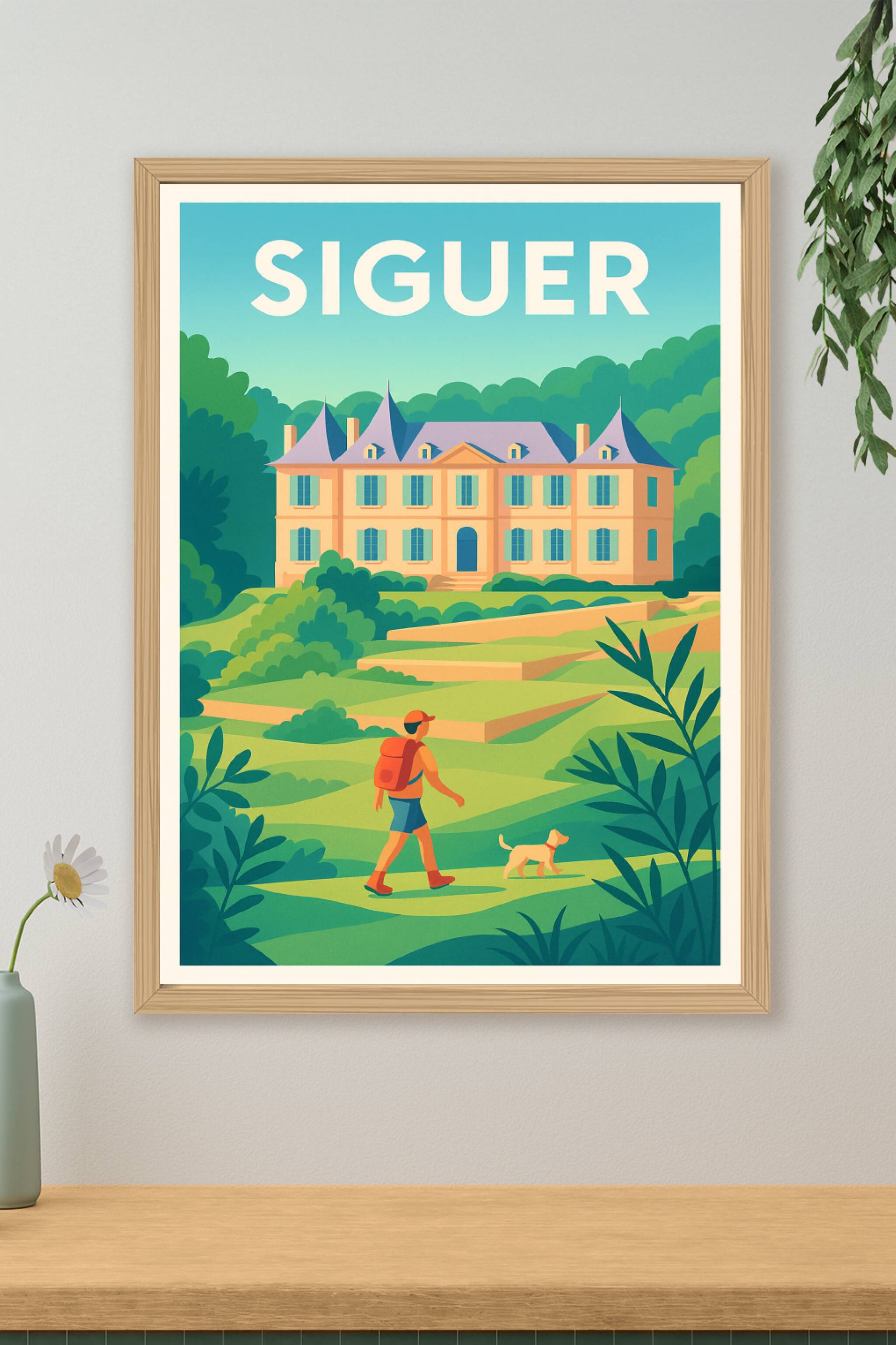 Affiche Siguer — Escapade bucolique au cœur de la nature · poster d'art de Siguer