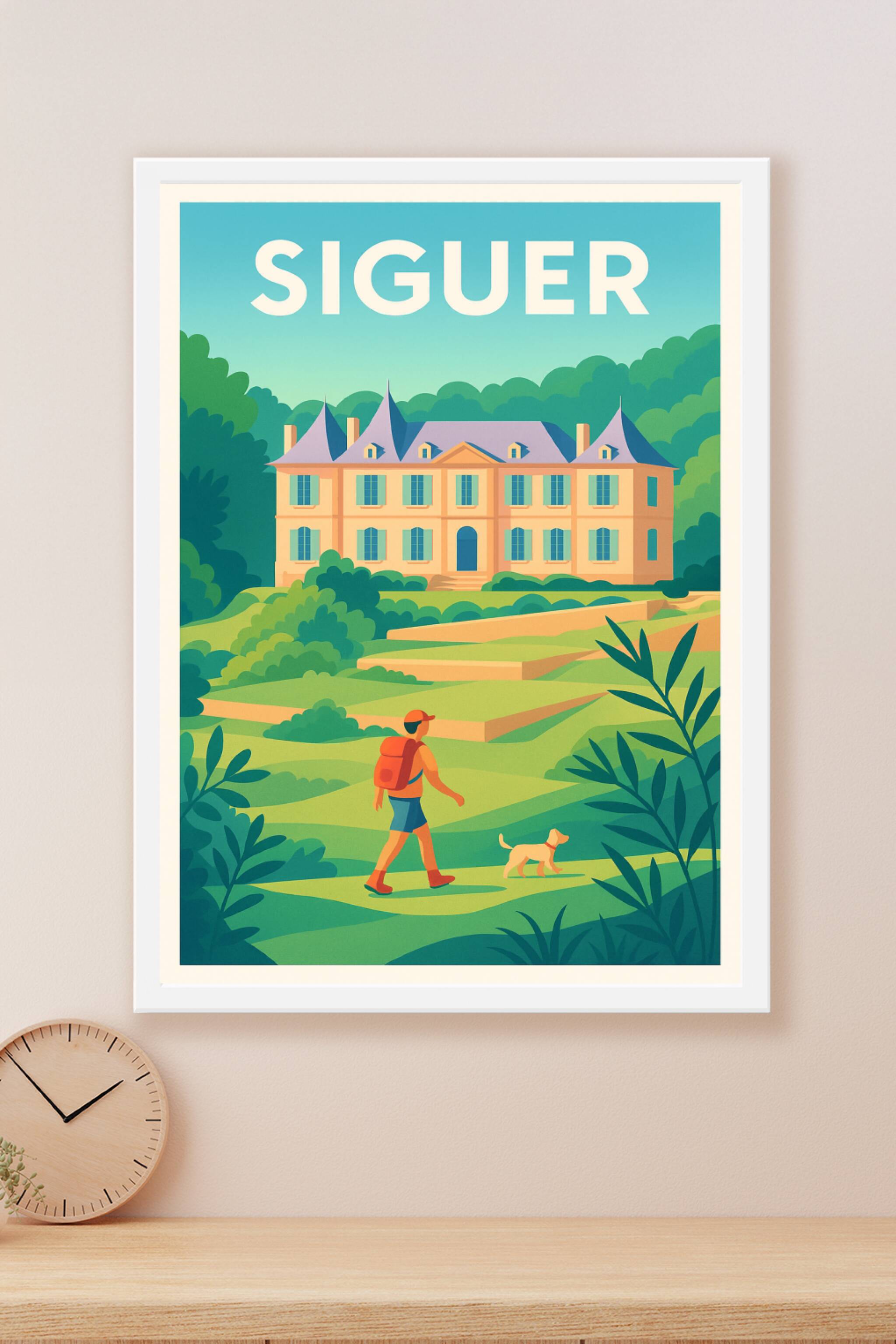 Affiche Siguer — Escapade bucolique au cœur de la nature · poster d'art de Siguer