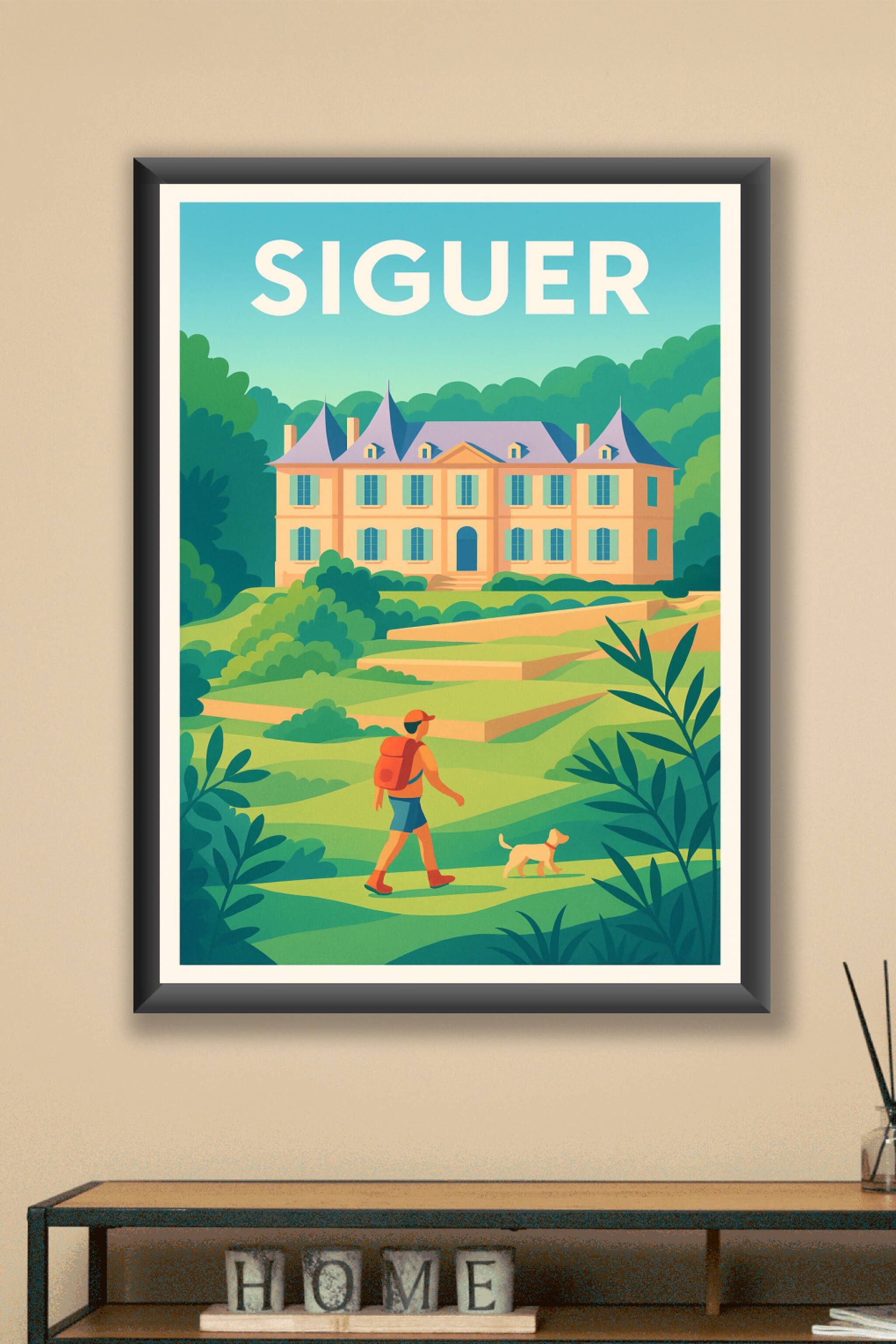 Affiche Siguer — Escapade bucolique au cœur de la nature · poster d'art de Siguer