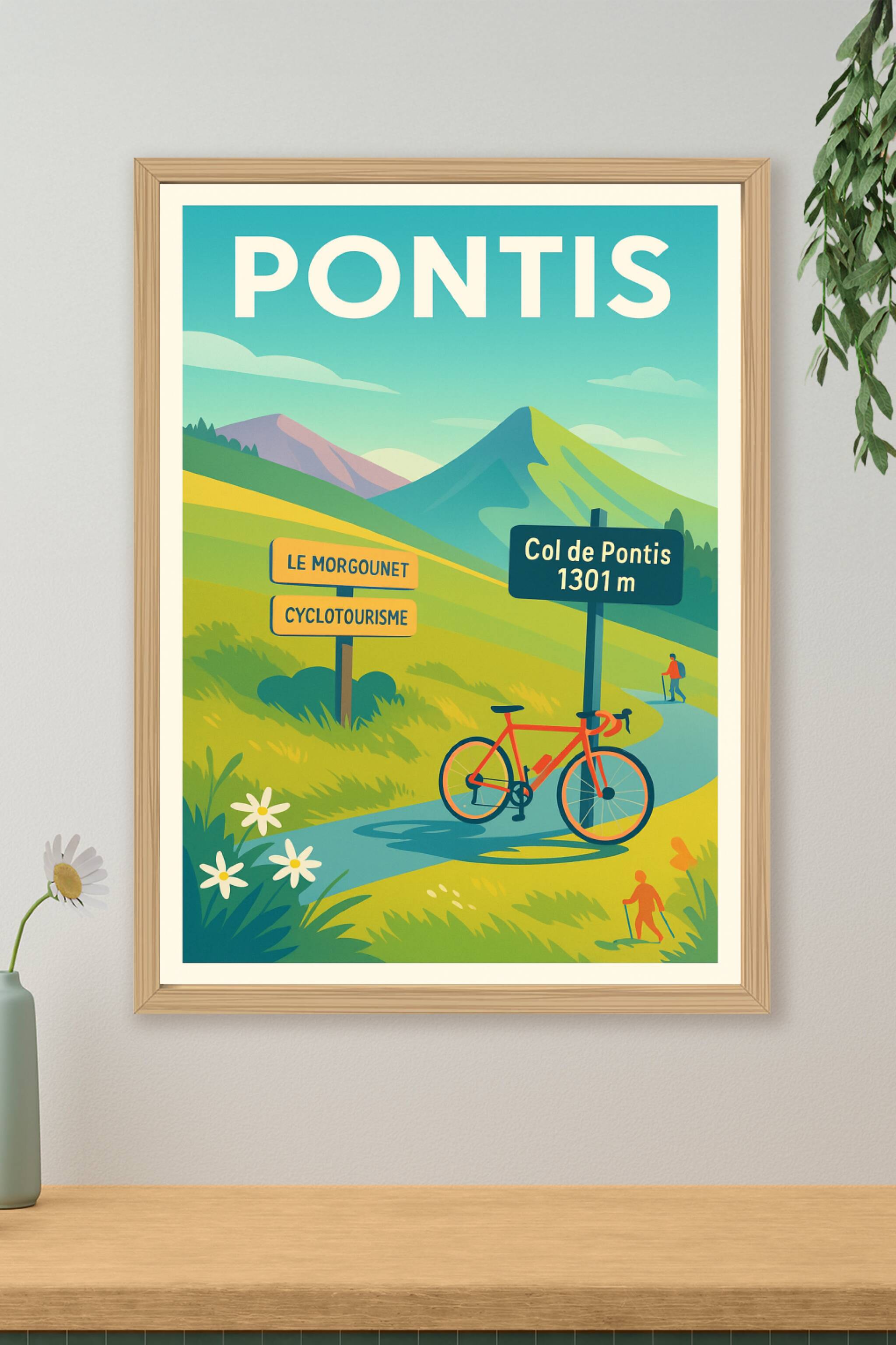 Affiche de Pontis - Escapade cyclotouristique au cœur des montagnes