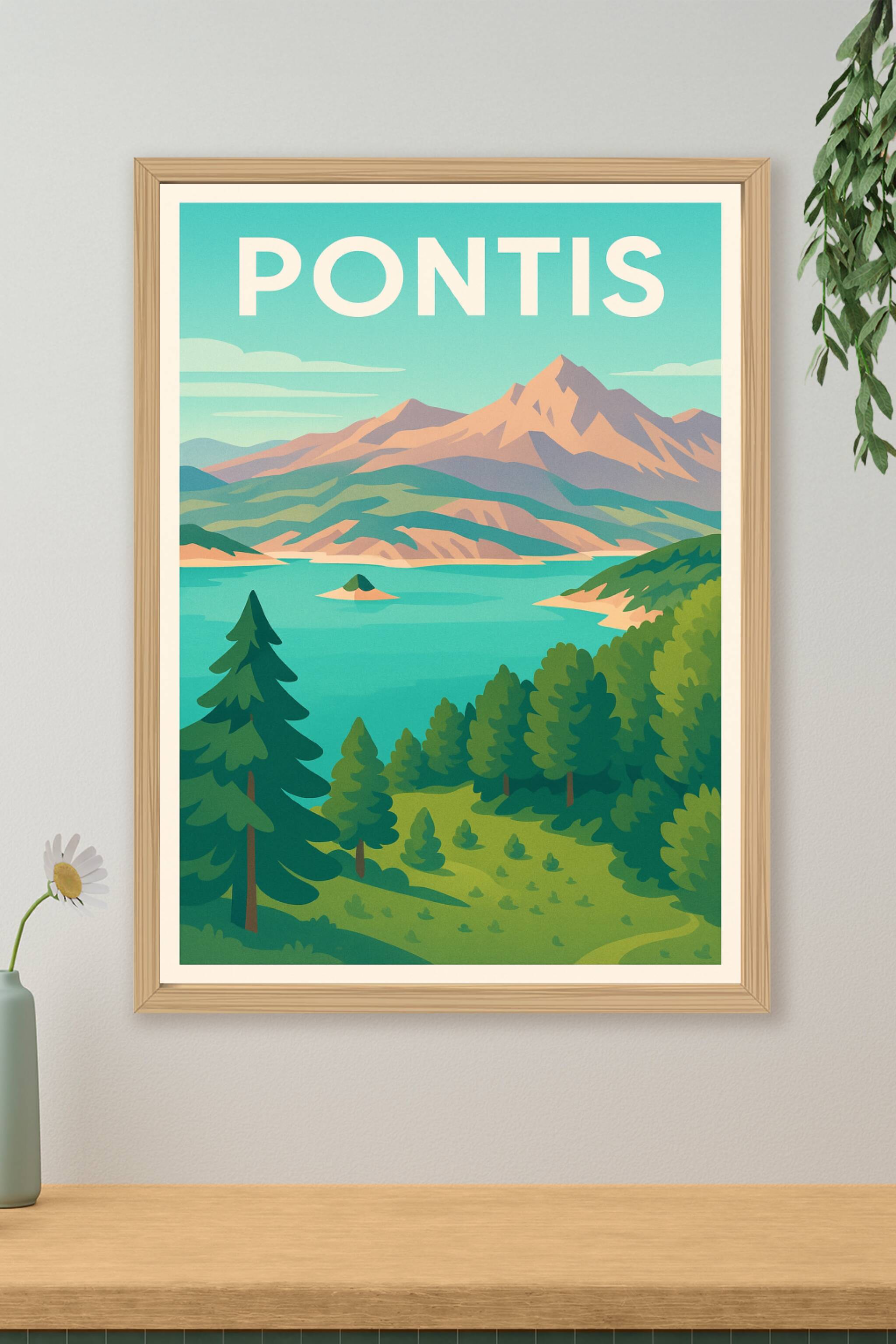Affiche de Pontis - Paysages sereins et nature authentique