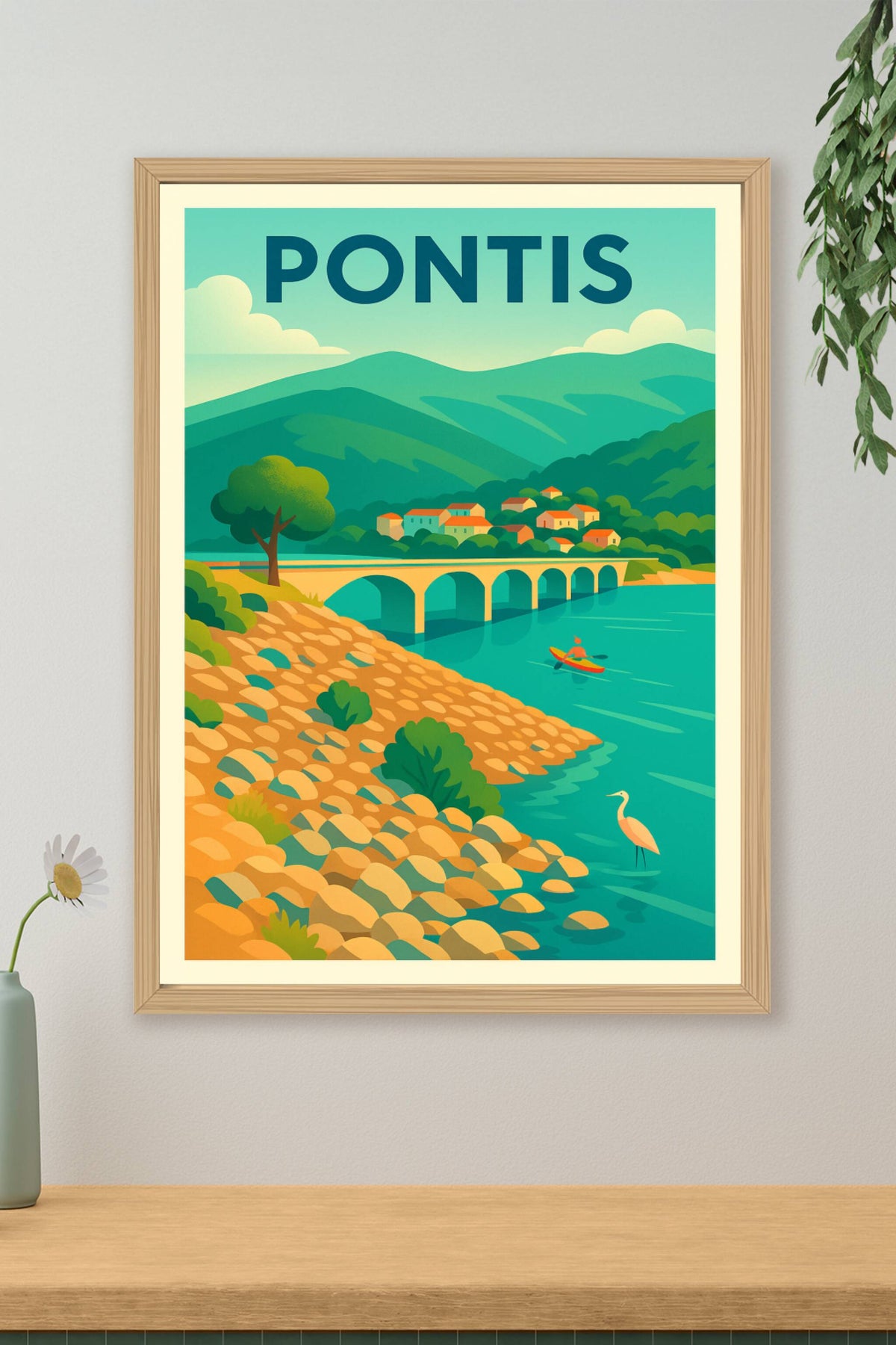 Affiche Pontis — Charme et Sérénité au Fil de l'Eau · poster d'art de Pontis