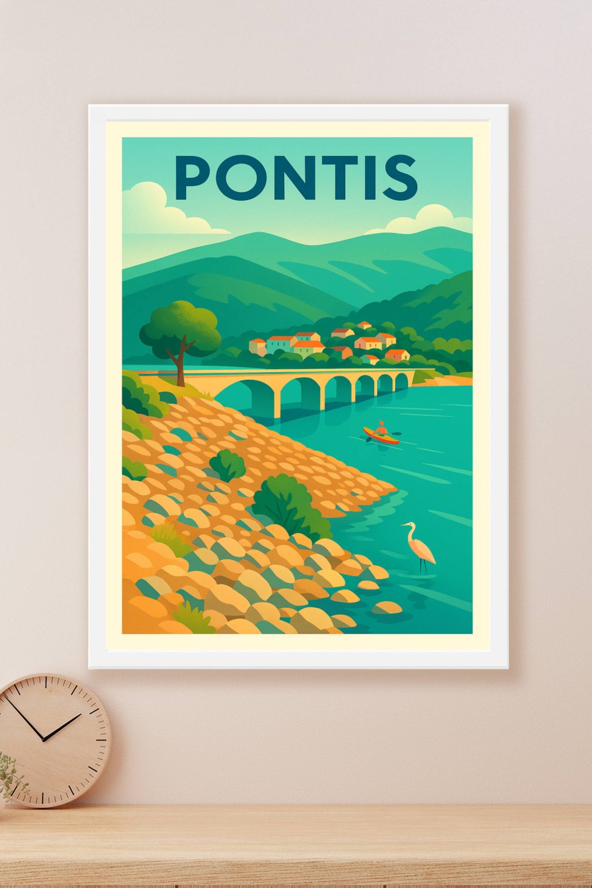 Affiche Pontis — Charme et Sérénité au Fil de l'Eau · poster d'art de Pontis