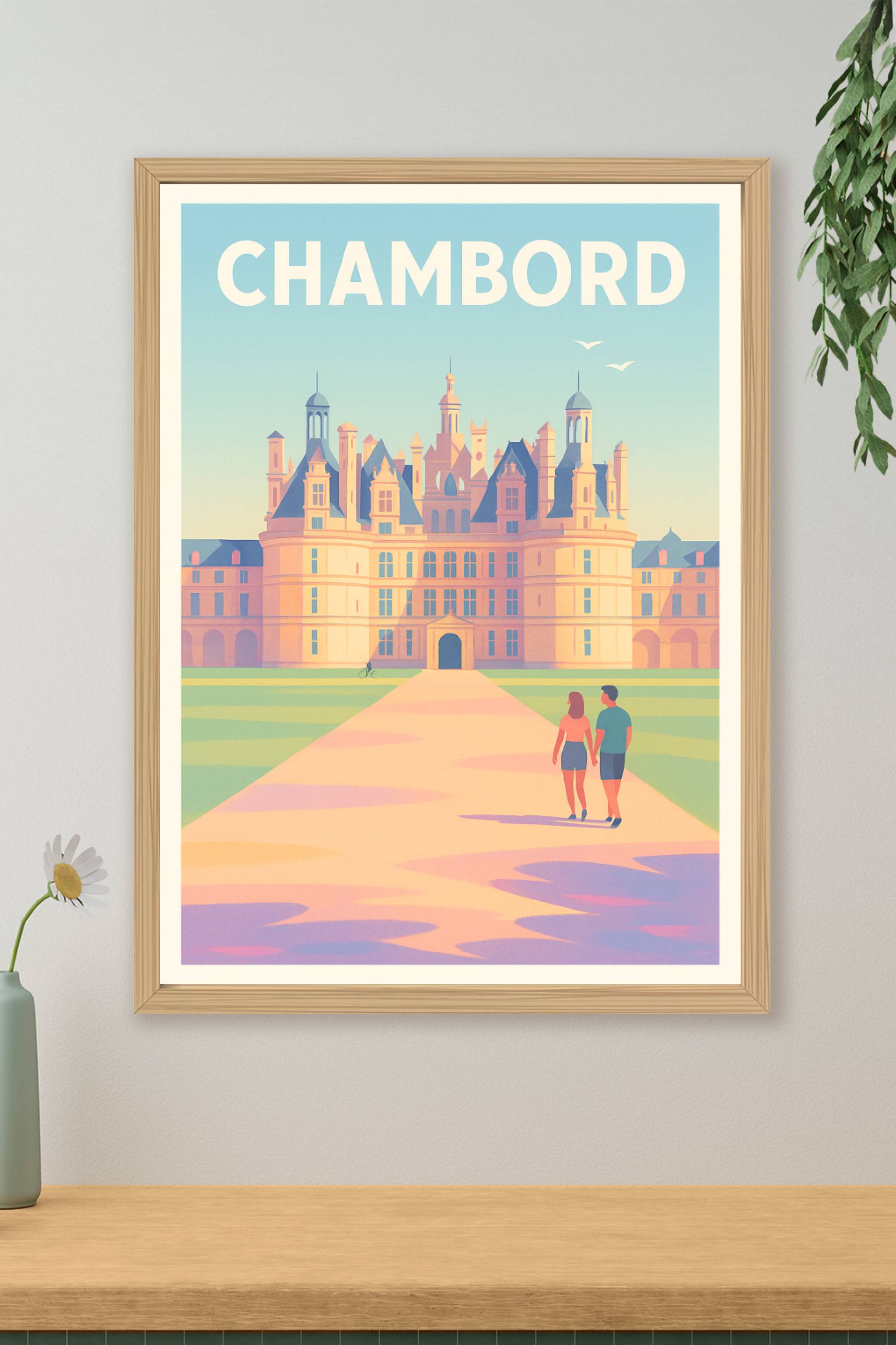 Affiche de Chambord - L'élégance majestueuse du château Renaissance