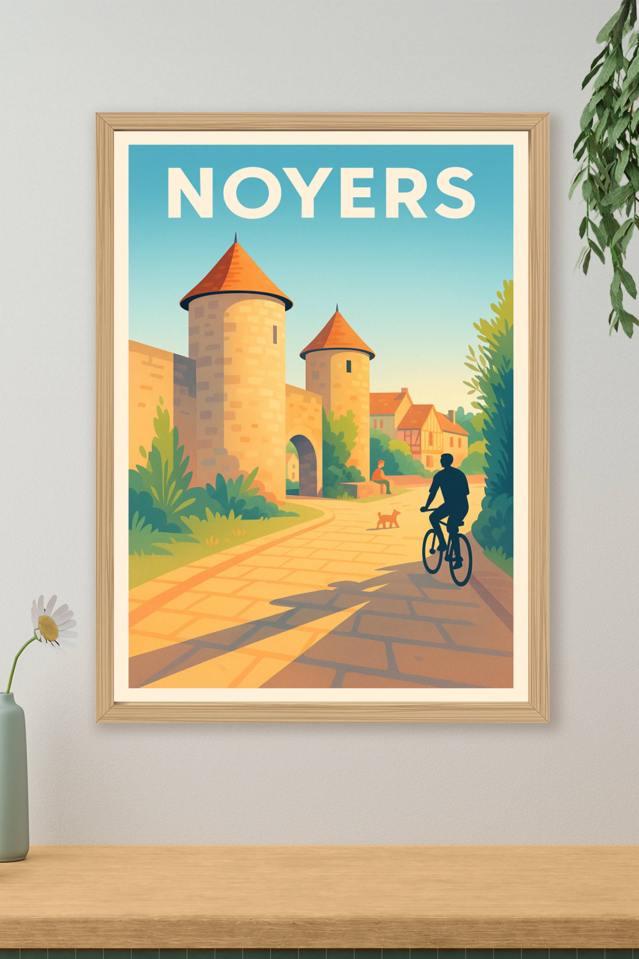 Affiche de Noyers - Charme médiéval et balades paisibles
