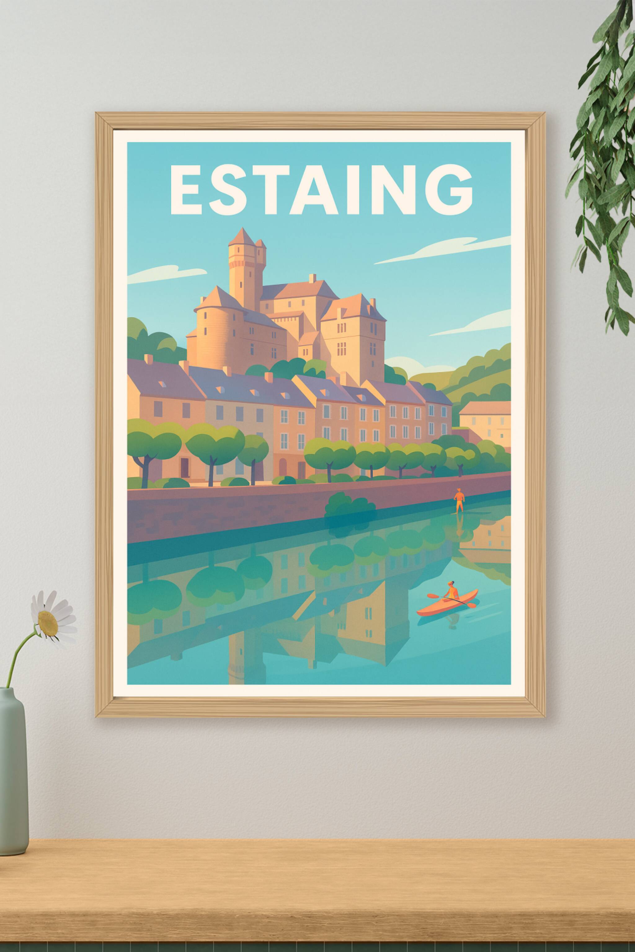 Affiche de Estaing - Charme et sérénité au fil de l'eau
