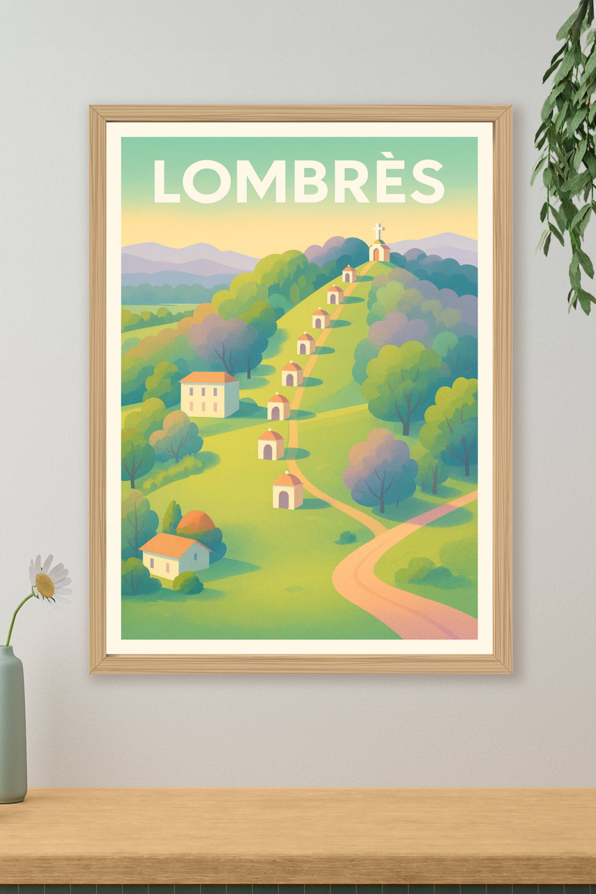 Affiche de Lombrès - Voyage paisible au cœur des collines