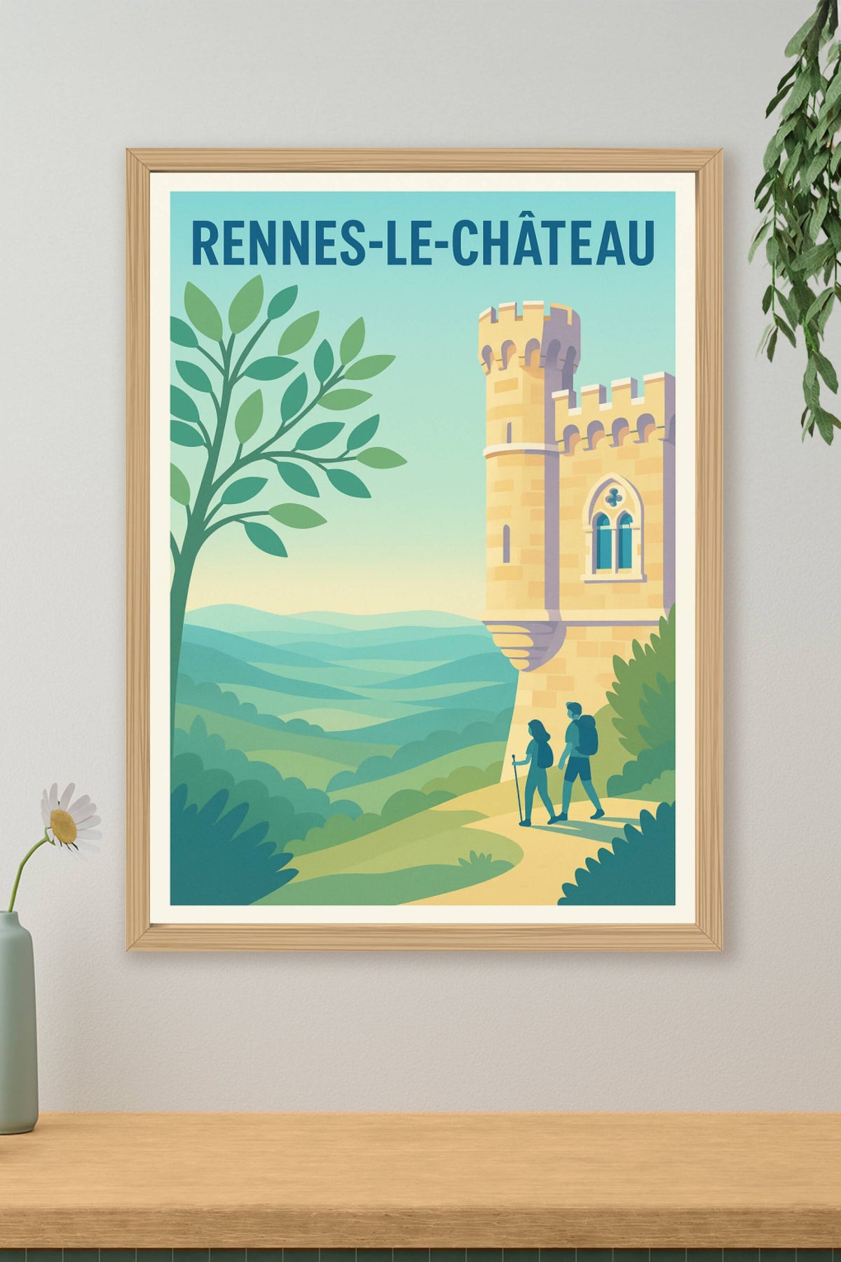 Affiche Rennes-le-Château — Évasion et mystère au cœur de l'Aude · poster d'art de Rennes-le-Château